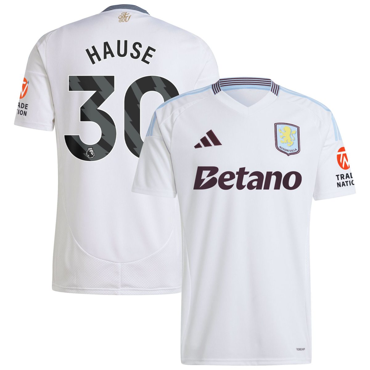 aston villa adidas away shirt 2024-25 with hause 30 printing Collection | Authentic Aston Villa Shirts