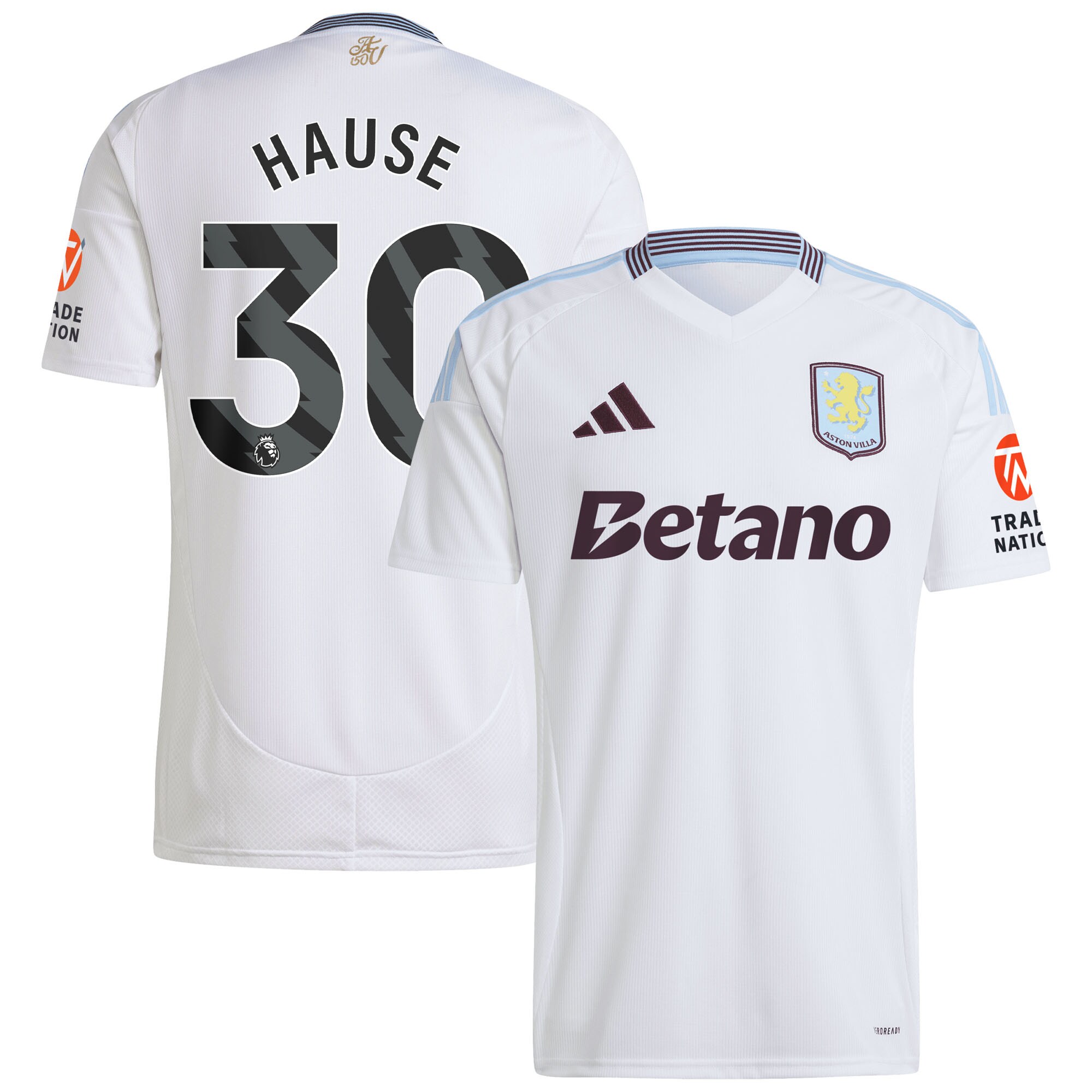 aston villa adidas away shirt 2024-25 with hause 30 printing Collection | Authentic Aston Villa Shirts