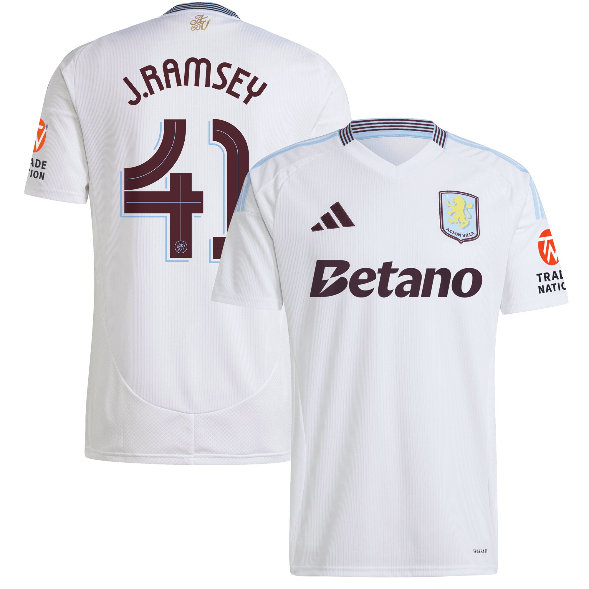 aston villa adidas away shirt 2024-25 with j. ramsey 41 cup printing Collection | Authentic Aston Villa Shirts
