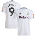 aston villa adidas away shirt 2024-25 with j.duran 9 printing Collection | Authentic Aston Villa Shirts