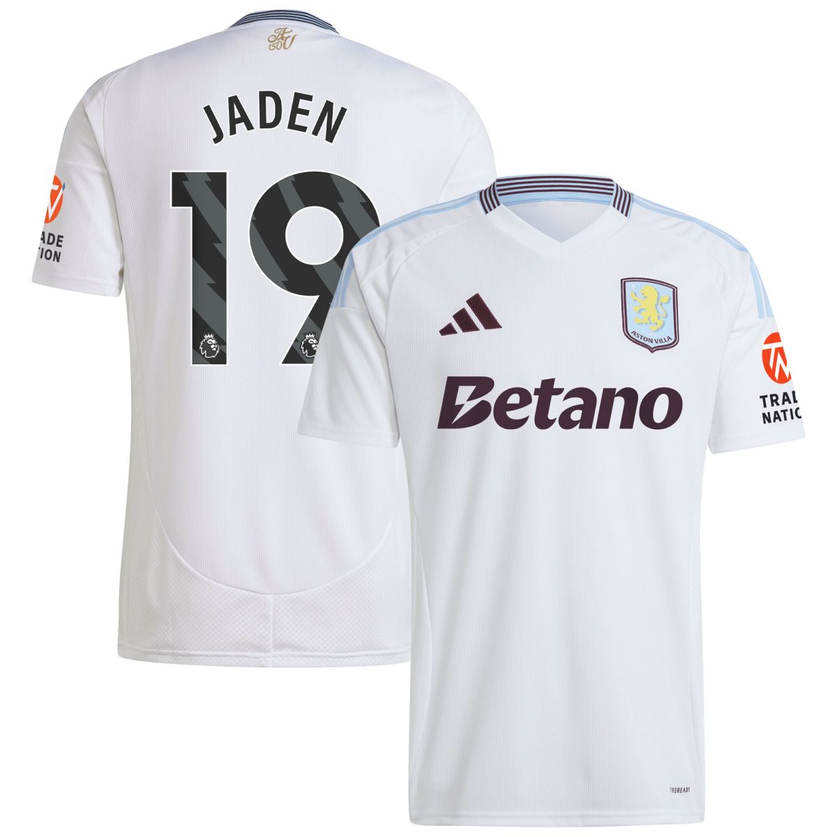 aston villa adidas away shirt 2024-25 with jaden 19 printing Collection | Authentic Aston Villa Shirts