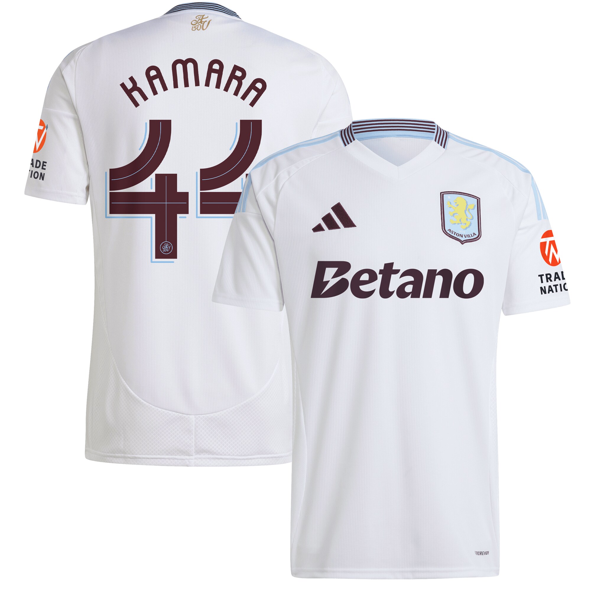 aston villa adidas away shirt 2024-25 with kamara 44 cup printing Collection | Authentic Aston Villa Shirts