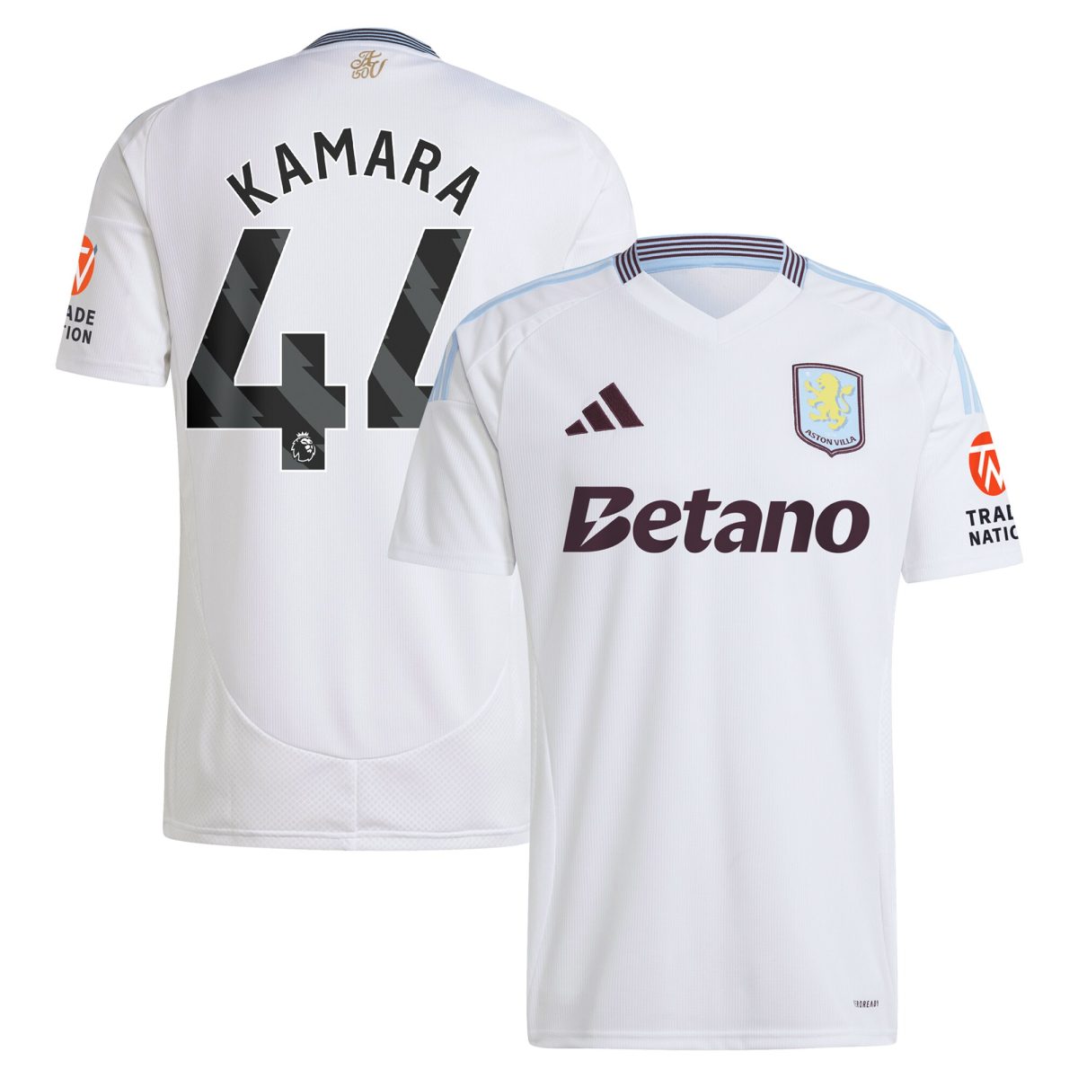 aston villa adidas away shirt 2024-25 with kamara 44 printing Collection | Authentic Aston Villa Shirts