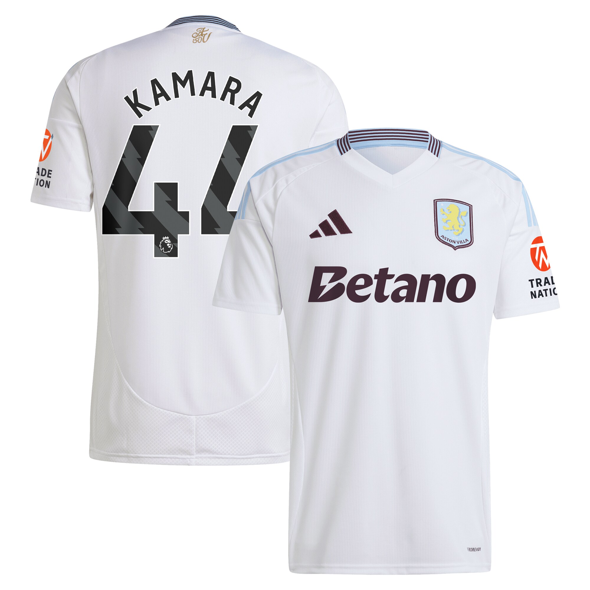aston villa adidas away shirt 2024-25 with kamara 44 printing Collection | Authentic Aston Villa Shirts