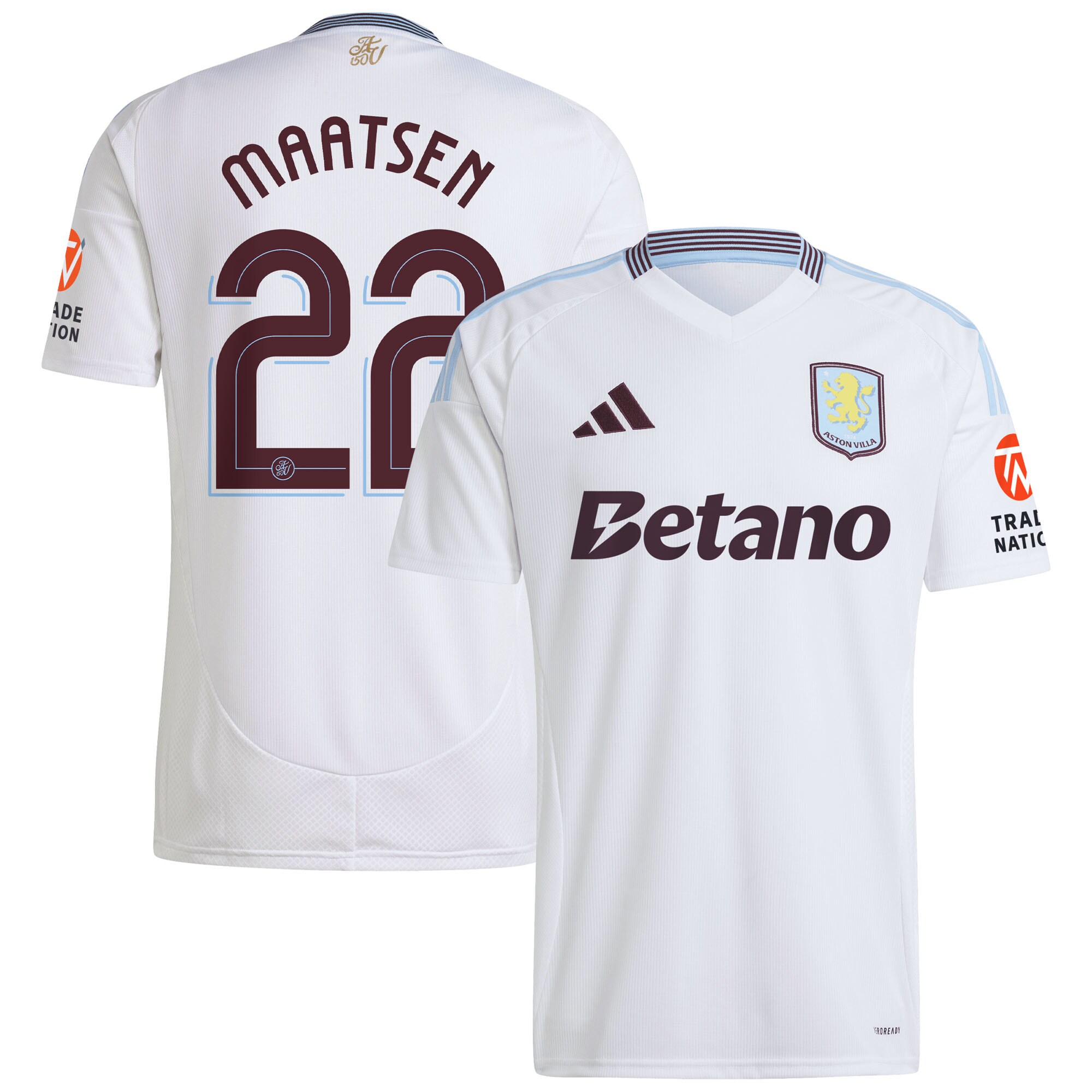 aston villa adidas away shirt 2024-25 with maatsen 22 cup printing Collection | Authentic Aston Villa Shirts