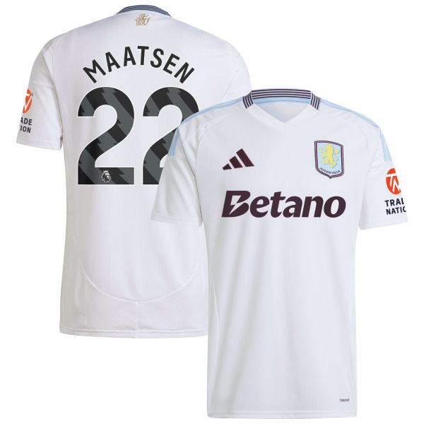 aston villa adidas away shirt 2024-25 with maatsen 22 printing Collection | Authentic Aston Villa Shirts