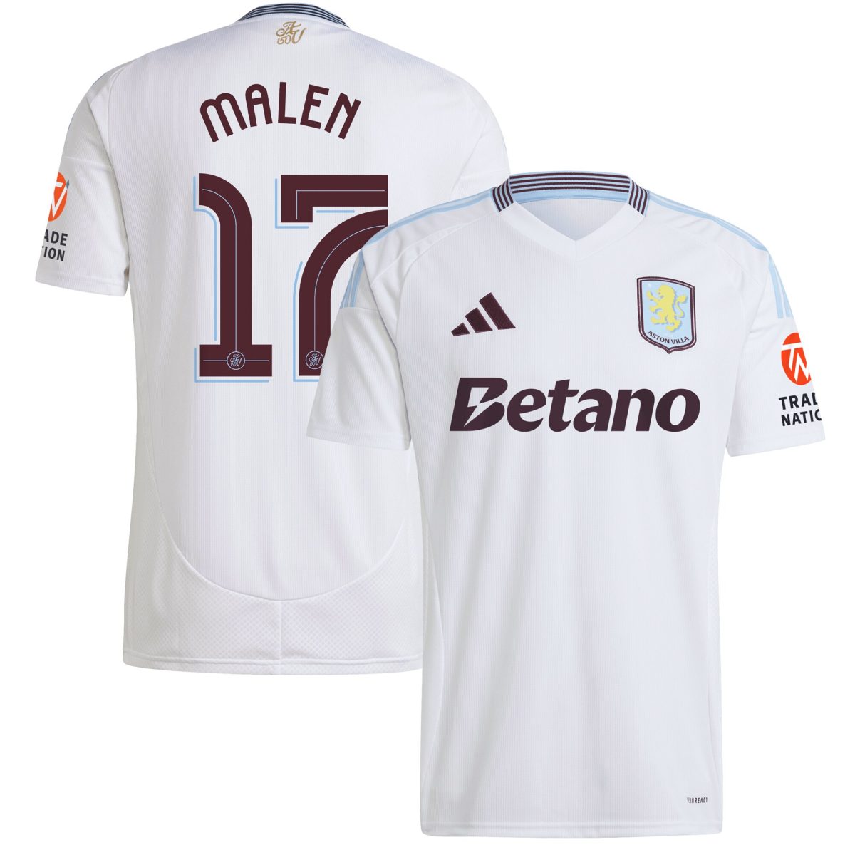aston villa adidas away shirt 2024-25 with malen 17 cup printing Collection | Authentic Aston Villa Shirts