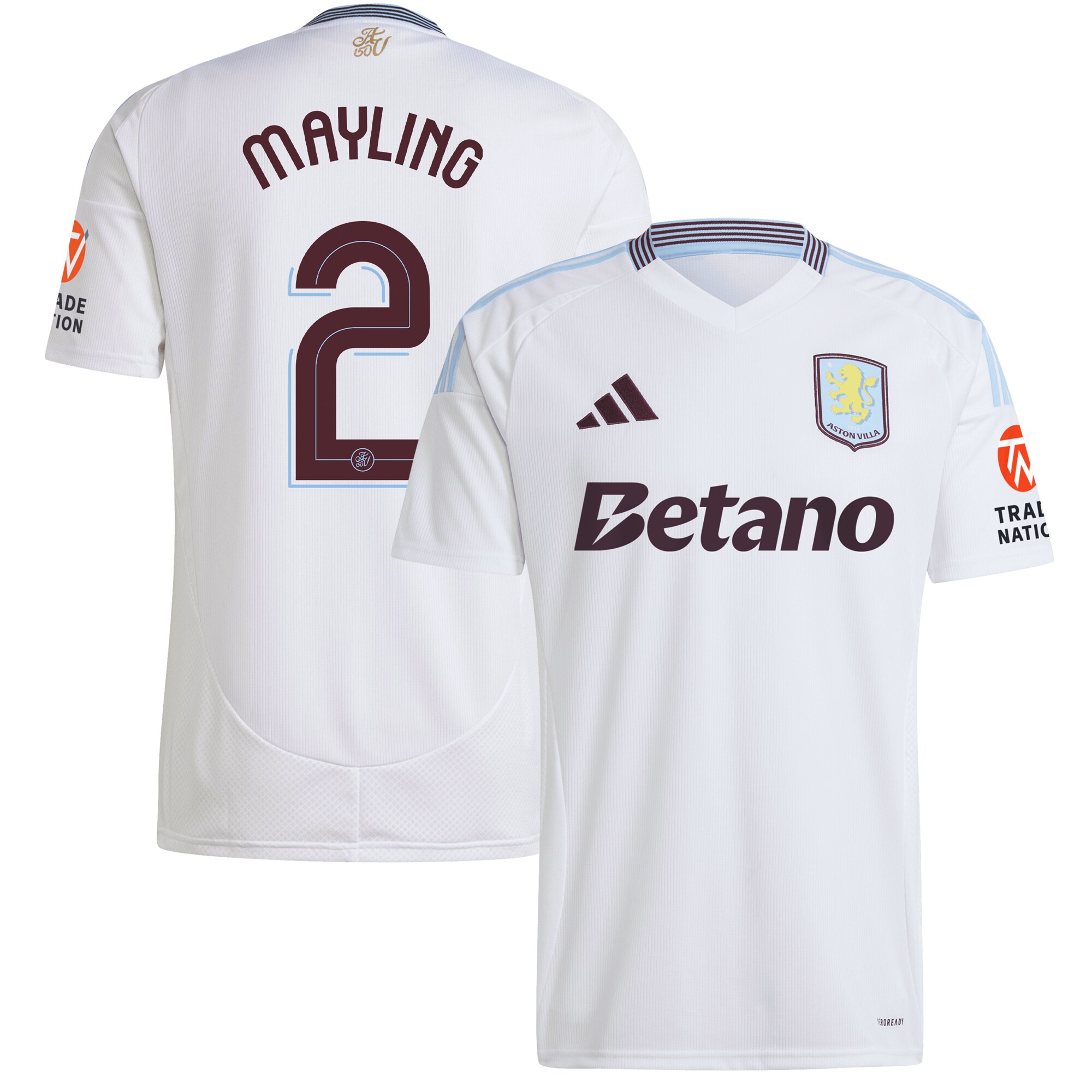 aston villa adidas away shirt 2024-25 with mayling 2 cup printing Collection | Authentic Aston Villa Shirts