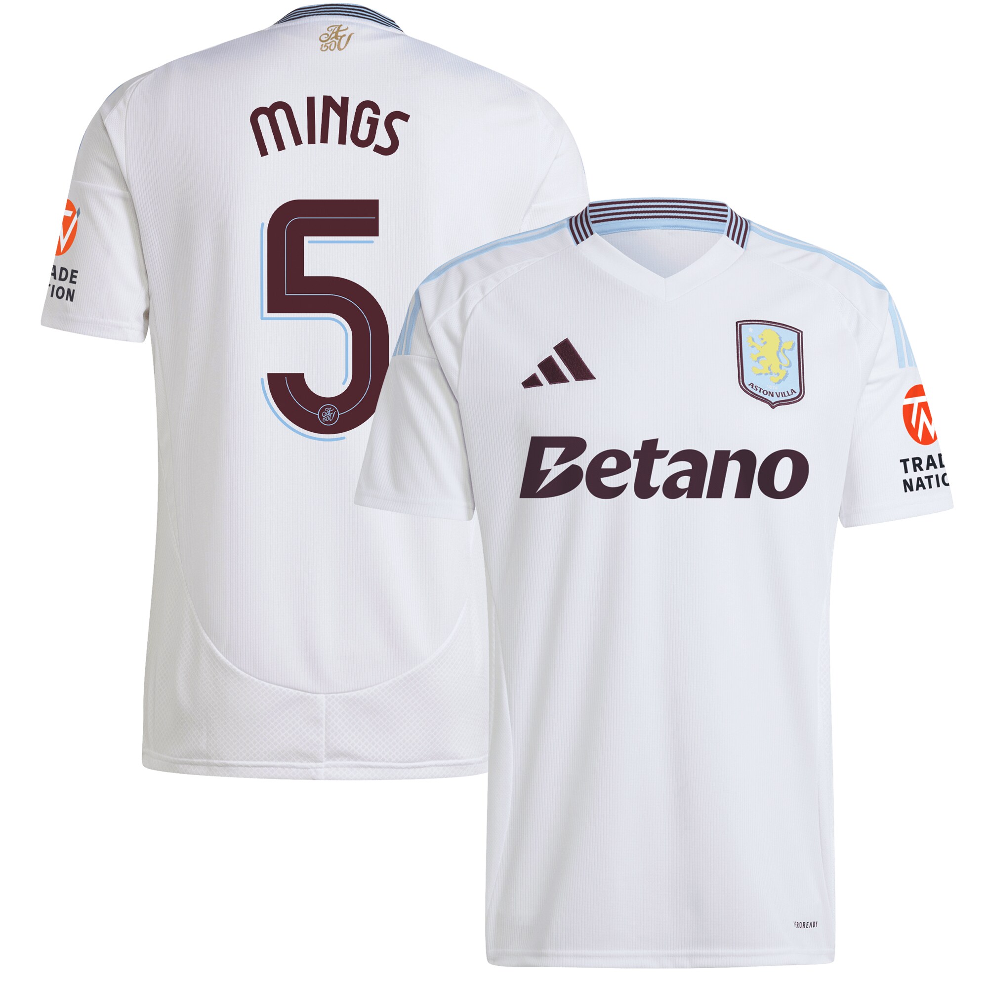 aston villa adidas away shirt 2024-25 with mings 5 cup printing Collection | Authentic Aston Villa Shirts