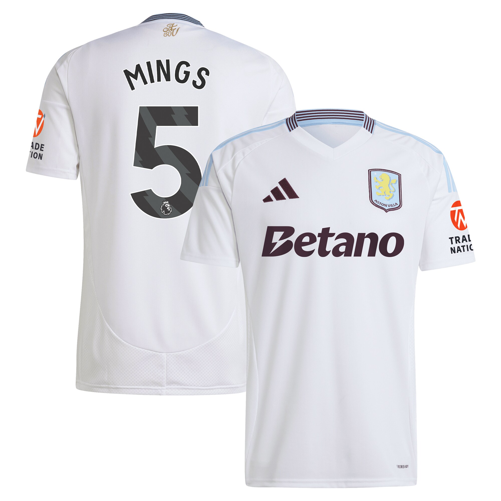 aston villa adidas away shirt 2024-25 with mings 5 printing Collection | Authentic Aston Villa Shirts