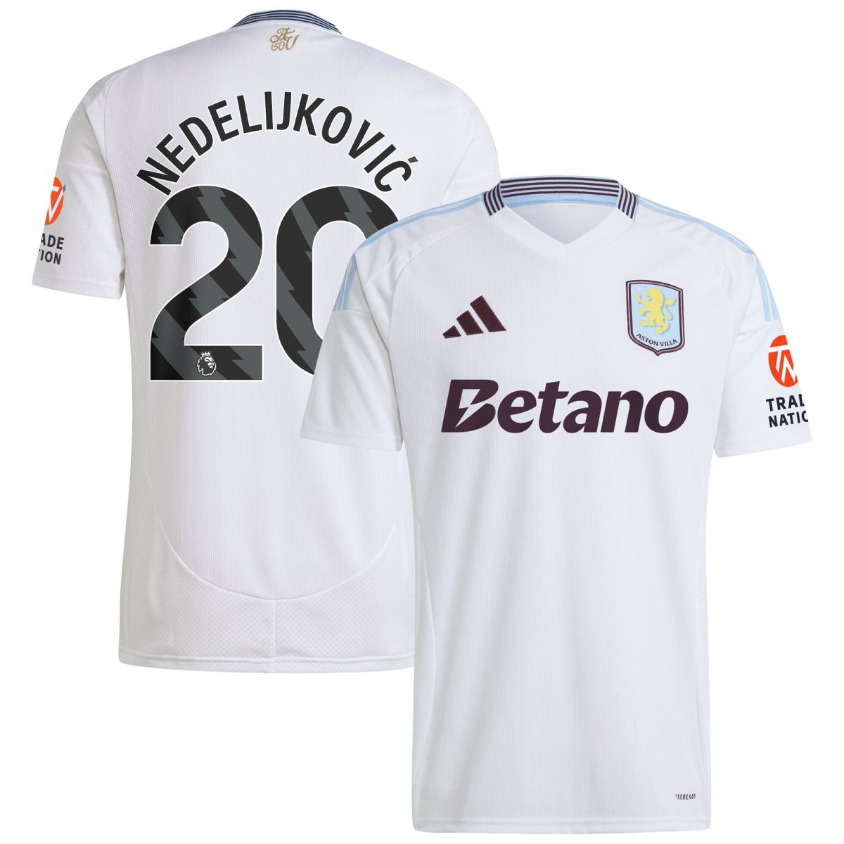 aston villa adidas away shirt 2024-25 with nedeljković 20 printing Collection | Authentic Aston Villa Shirts