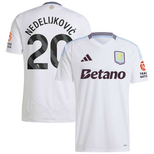 aston villa adidas away shirt 2024-25 with nedeljković 20 printing Collection | Authentic Aston Villa Shirts