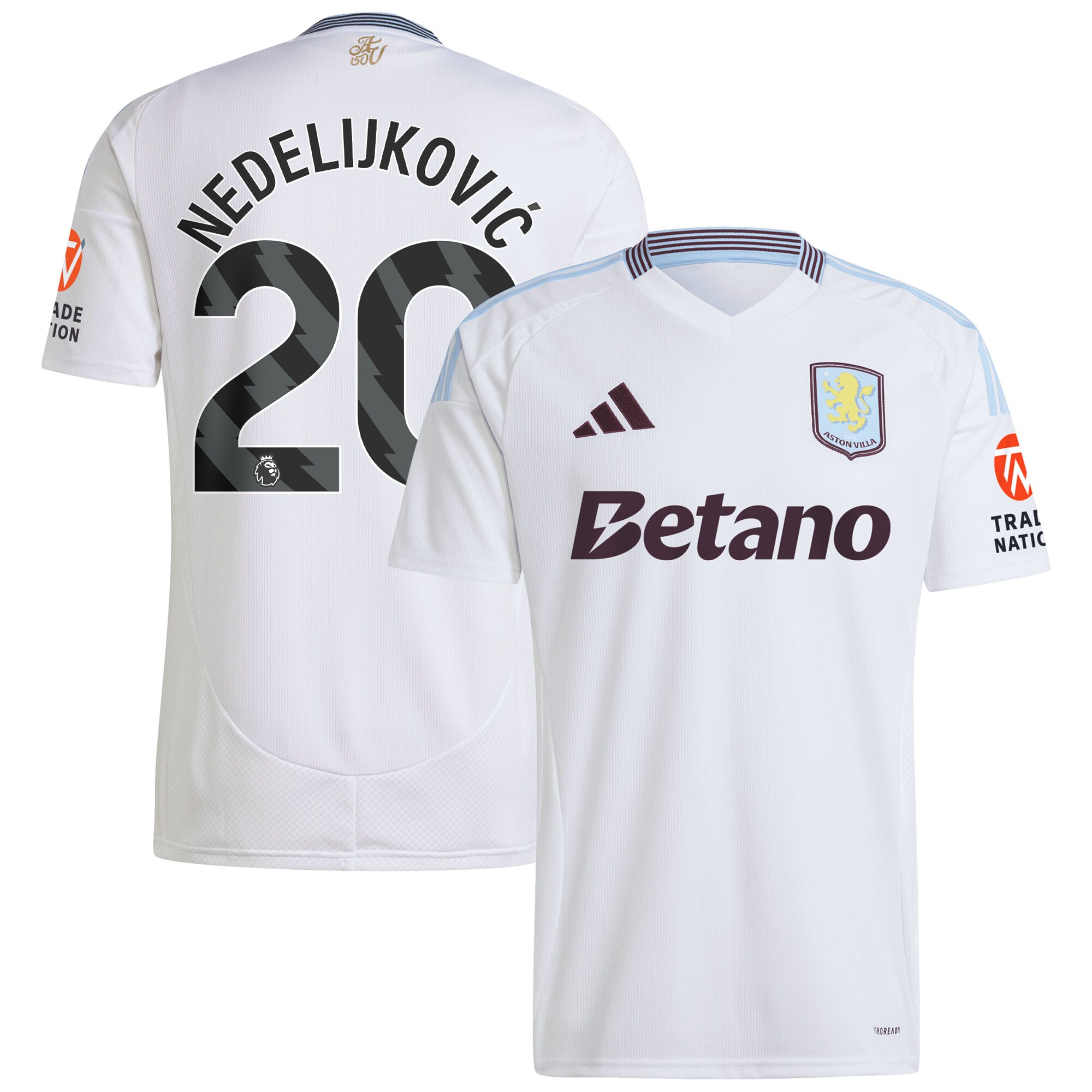 aston villa adidas away shirt 2024-25 with nedeljković 20 printing Collection | Authentic Aston Villa Shirts