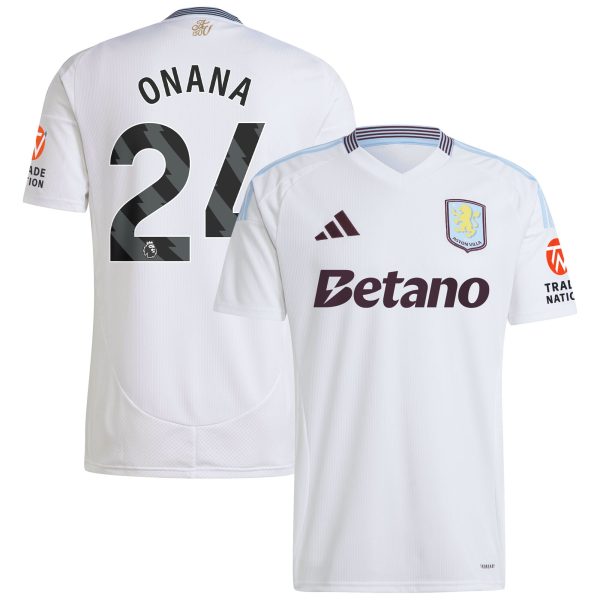 aston villa adidas away shirt 2024-25 with onana 24 printing Collection | Authentic Aston Villa Shirts
