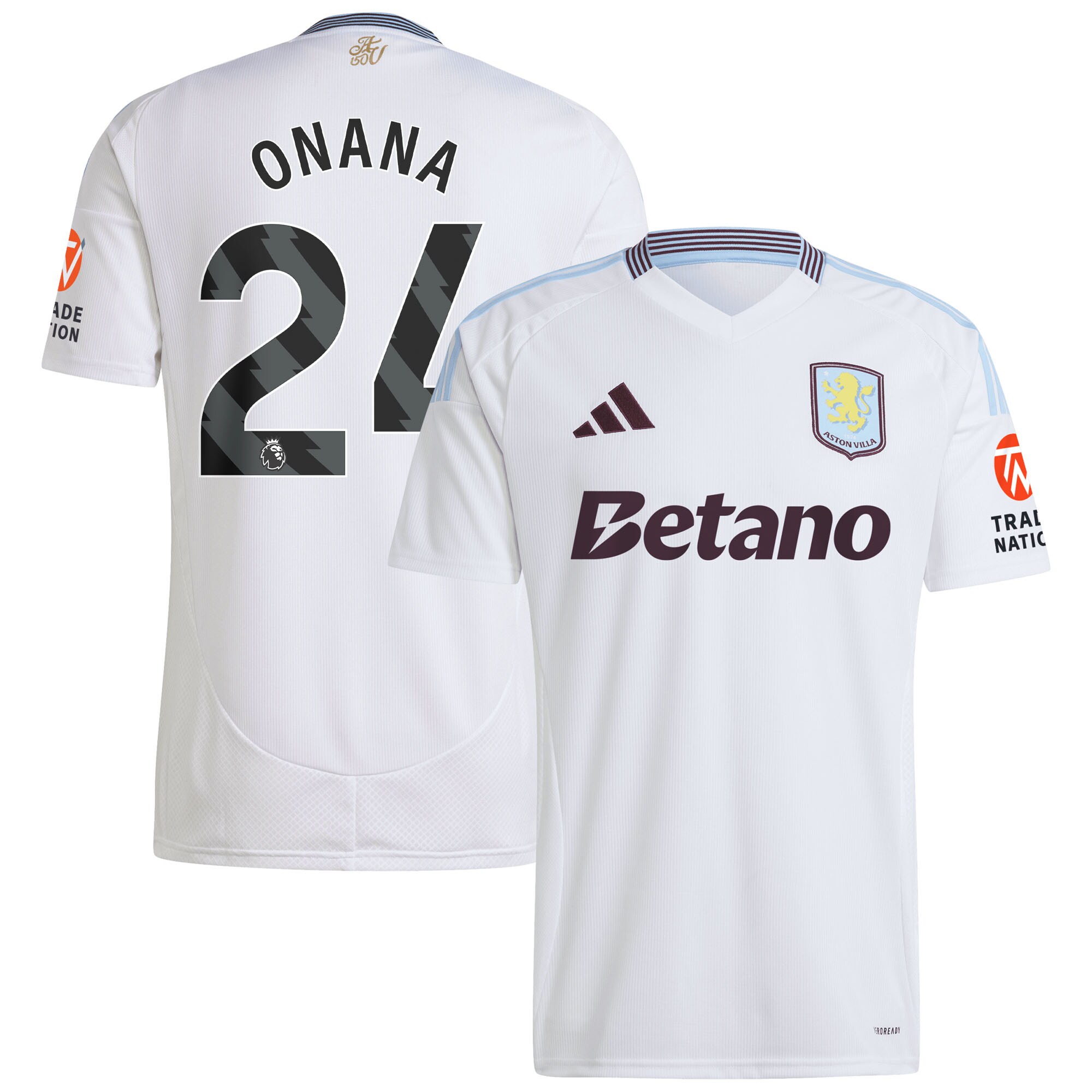 aston villa adidas away shirt 2024-25 with onana 24 printing Collection | Authentic Aston Villa Shirts