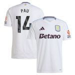 aston villa adidas away shirt 2024-25 with pau 14 printing Collection | Authentic Aston Villa Shirts