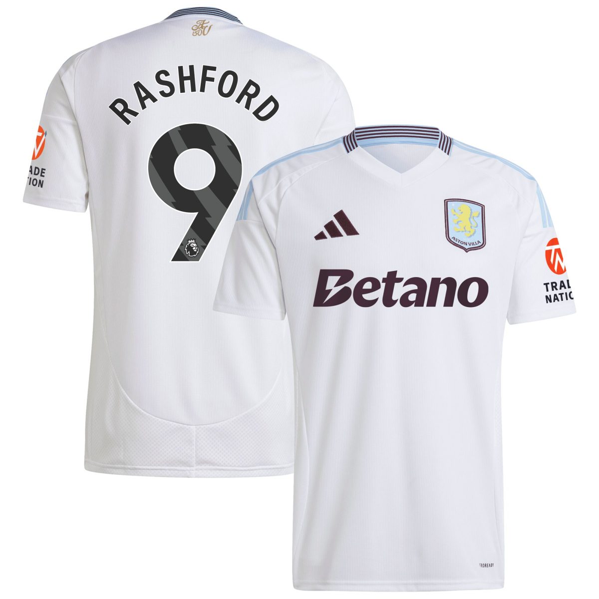aston villa adidas away shirt 2024-25 with rashford 9 printing Collection | Authentic Aston Villa Shirts