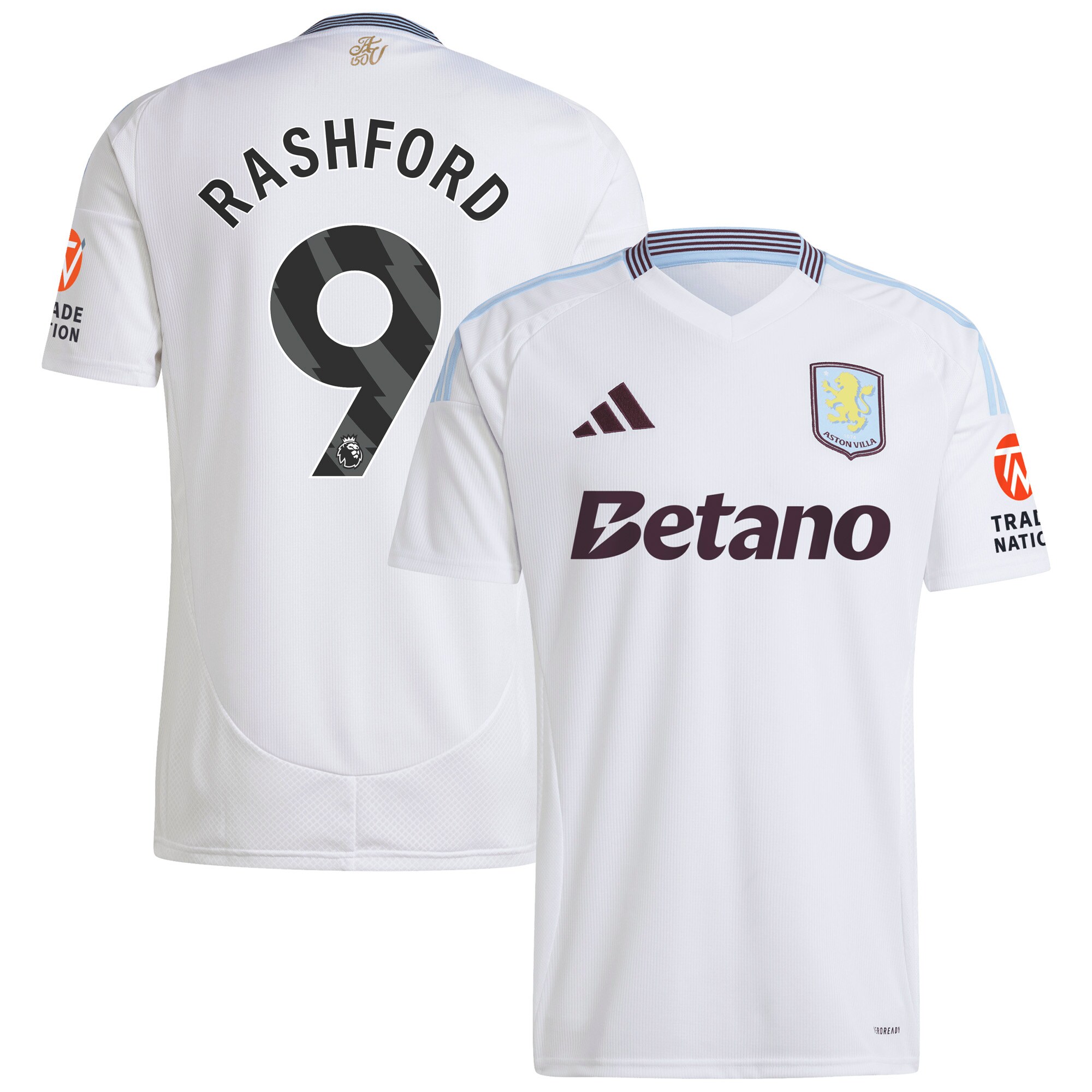 aston villa adidas away shirt 2024-25 with rashford 9 printing Collection | Authentic Aston Villa Shirts