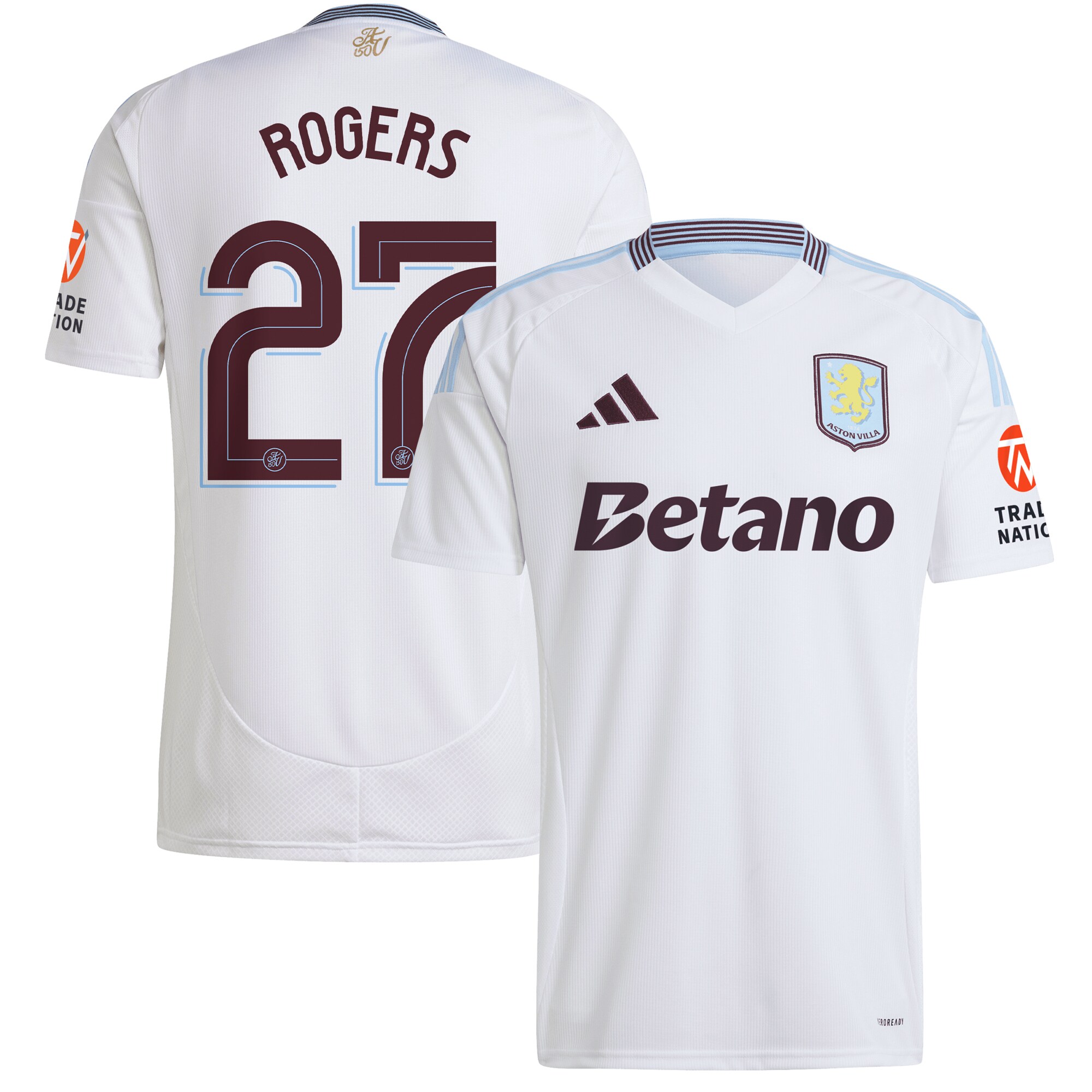 aston villa adidas away shirt 2024-25 with rogers 27 cup printing Collection | Authentic Aston Villa Shirts