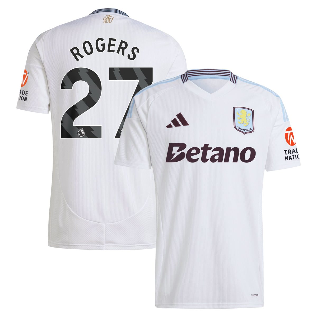 aston villa adidas away shirt 2024-25 with rogers 27 printing Collection | Authentic Aston Villa Shirts