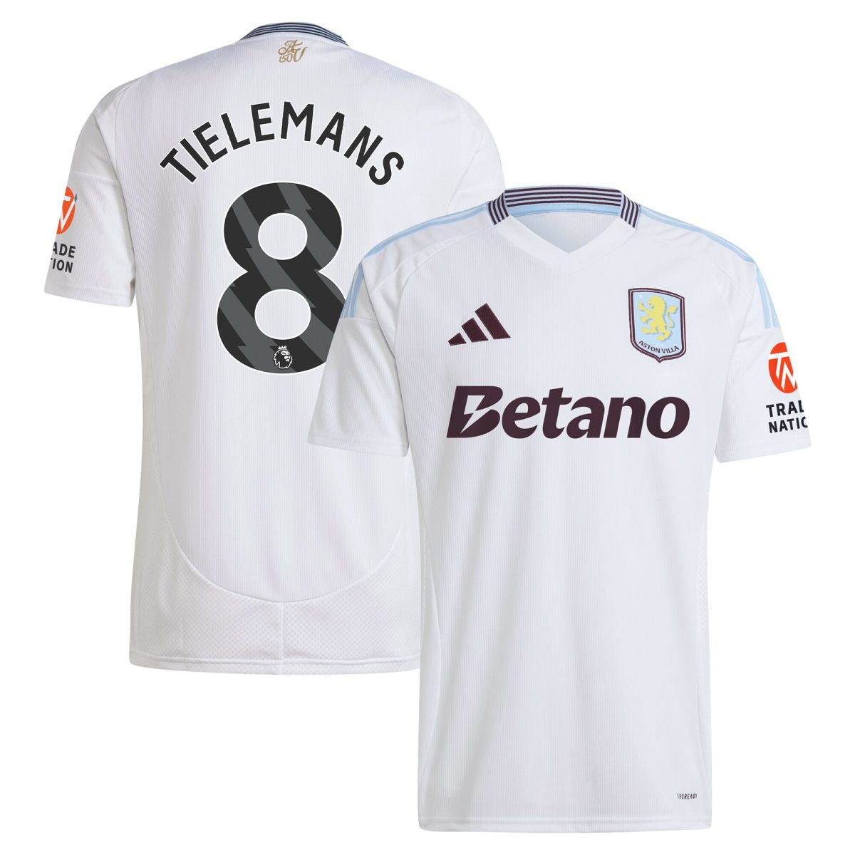 aston villa adidas away shirt 2024-25 with tielemans 8 printing Collection | Authentic Aston Villa Shirts