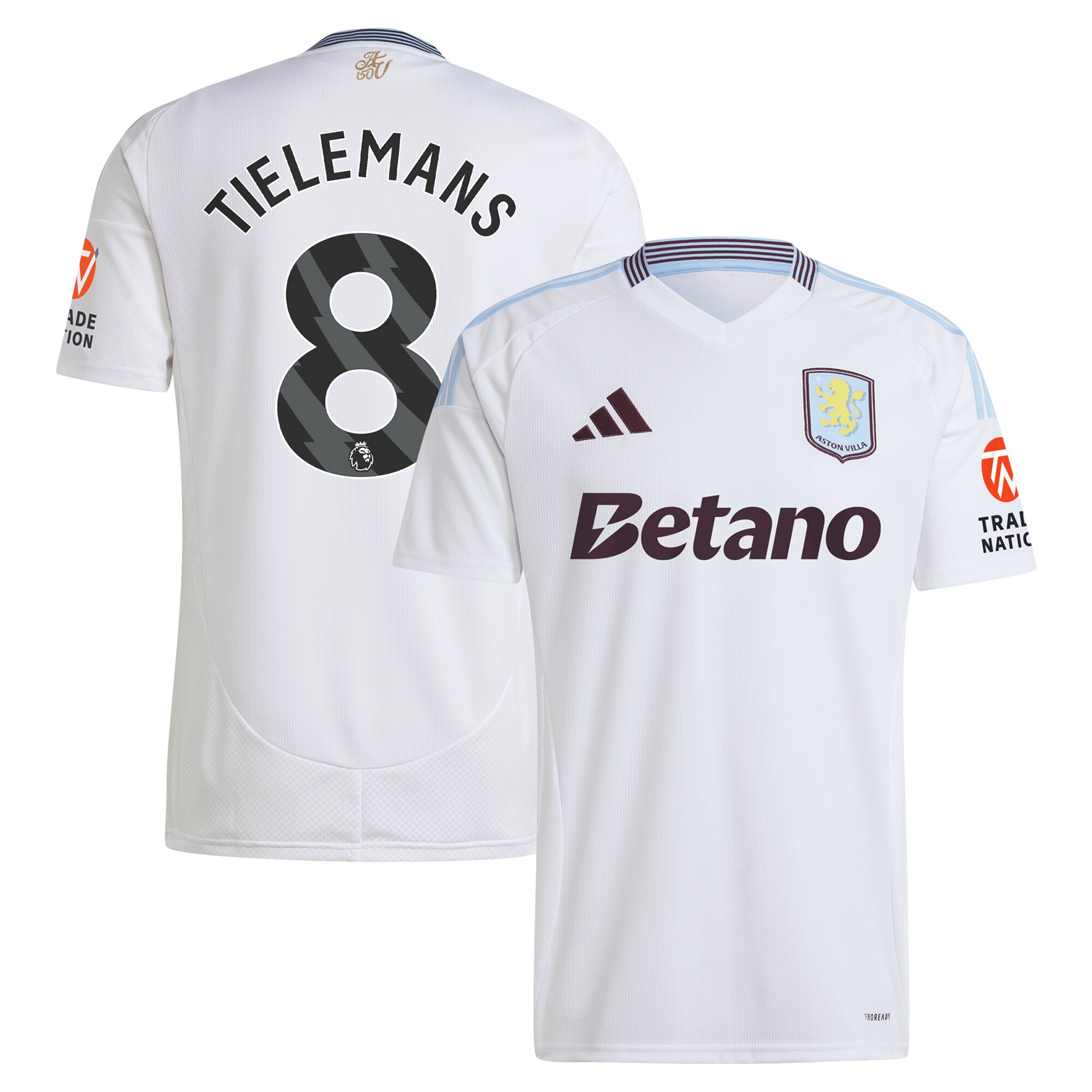aston villa adidas away shirt 2024-25 with tielemans 8 printing Collection | Authentic Aston Villa Shirts