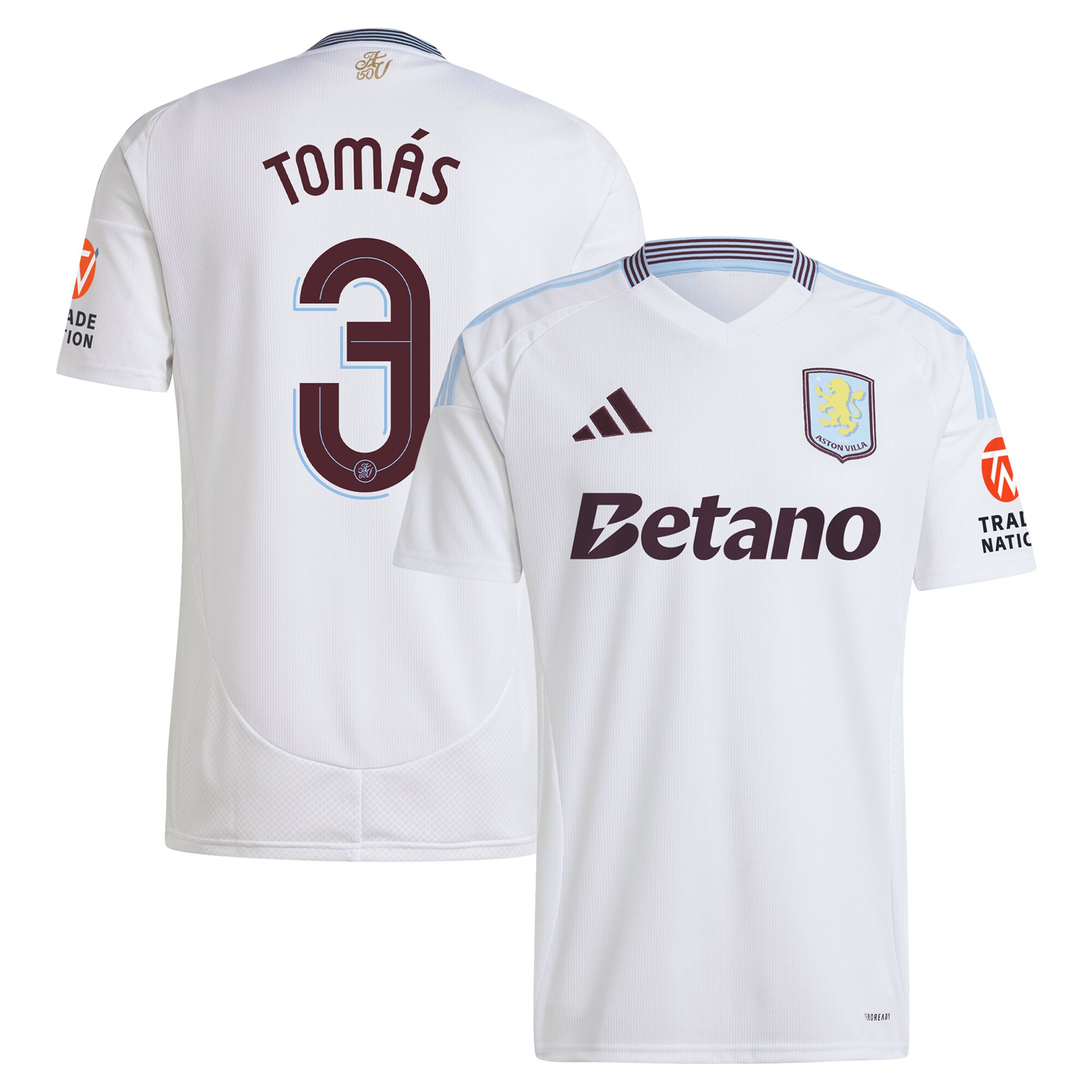 aston villa adidas away shirt 2024-25 with tomás 3 cup printing Collection | Authentic Aston Villa Shirts
