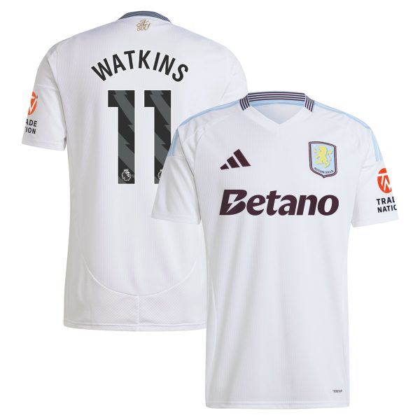 aston villa adidas away shirt 2024-25 with watkins 11 printing Collection | Authentic Aston Villa Shirts
