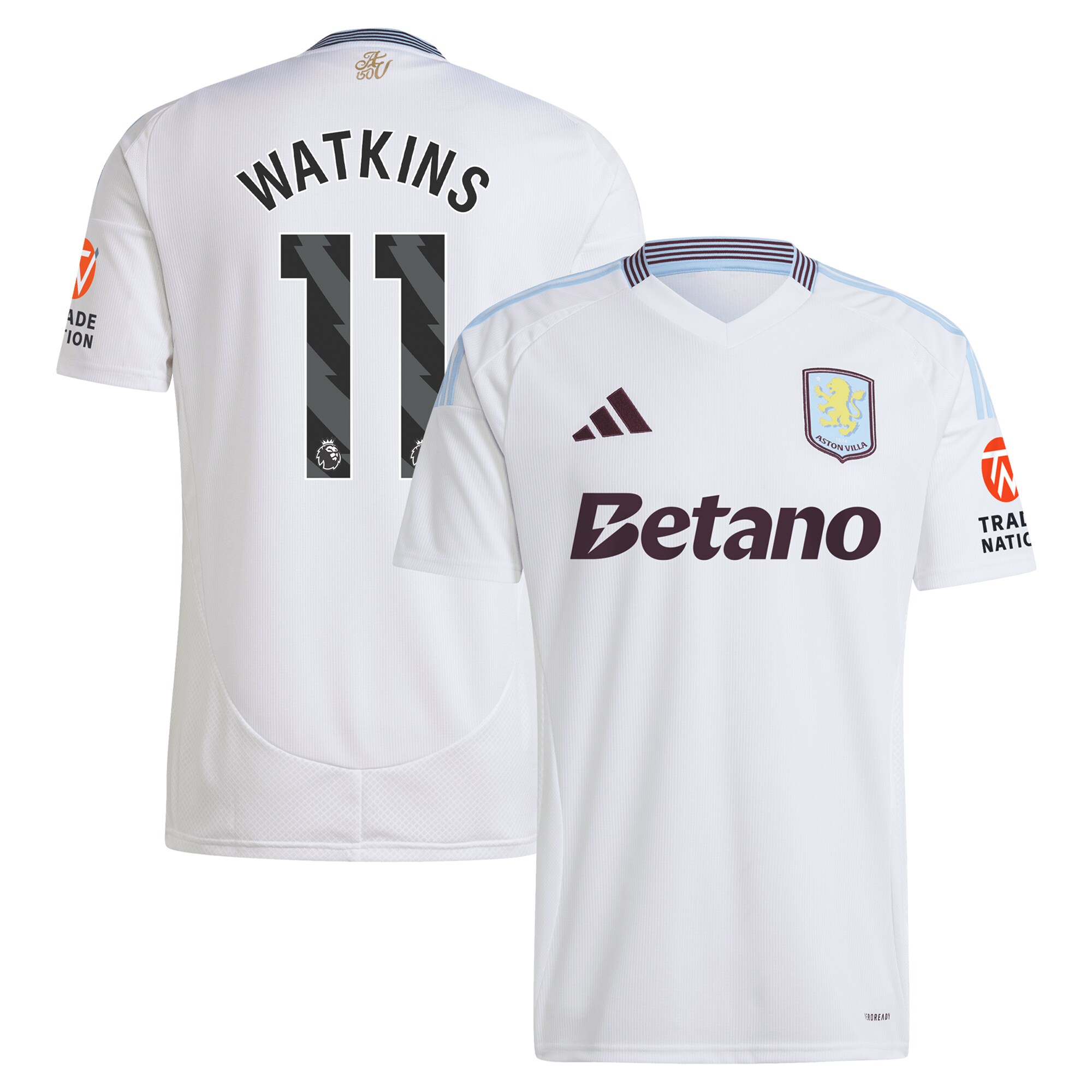 aston villa adidas away shirt 2024-25 with watkins 11 printing Collection | Authentic Aston Villa Shirts