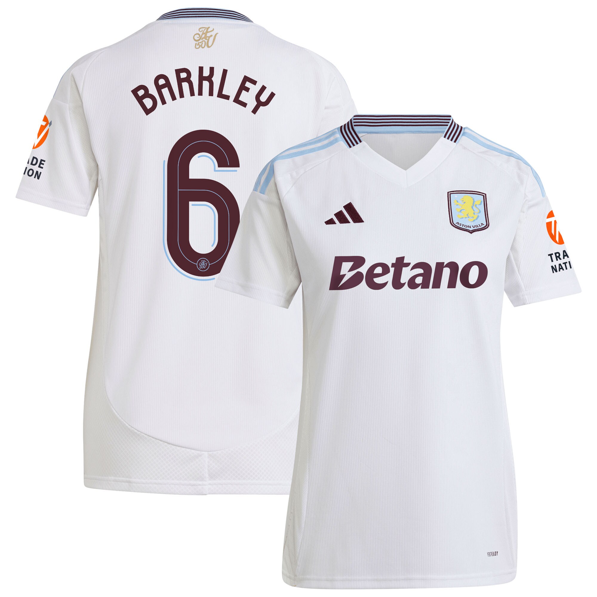 aston villa adidas away shirt 2024-25 – womens with barkley 6 cup printing Collection | Authentic Aston Villa Shirts