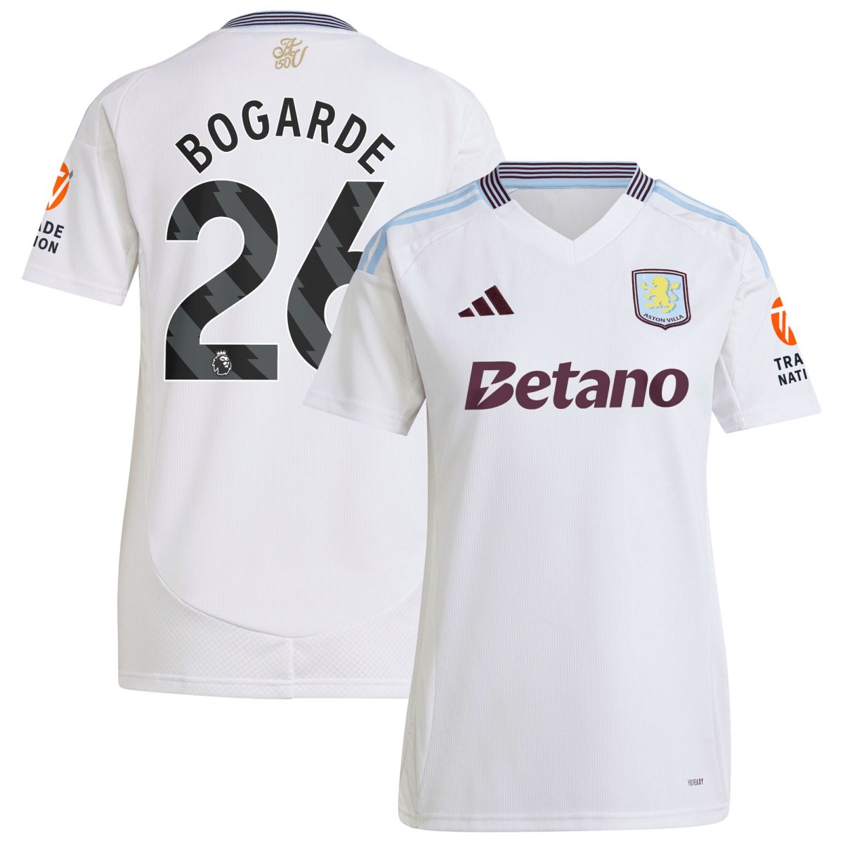 aston villa adidas away shirt 2024-25 – womens with bogarde 26 printing Collection | Authentic Aston Villa Shirts