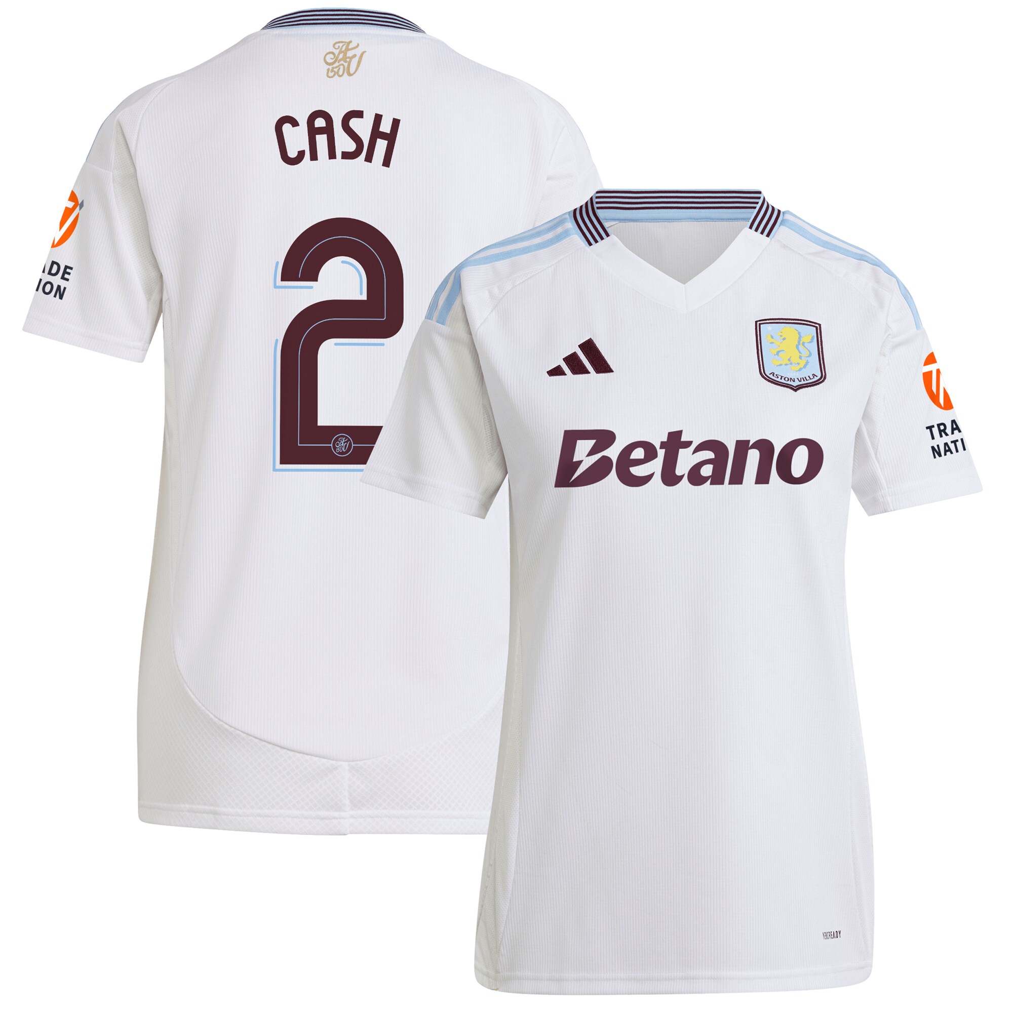 aston villa adidas away shirt 2024-25 – womens with cash 2 cup printing Collection | Authentic Aston Villa Shirts