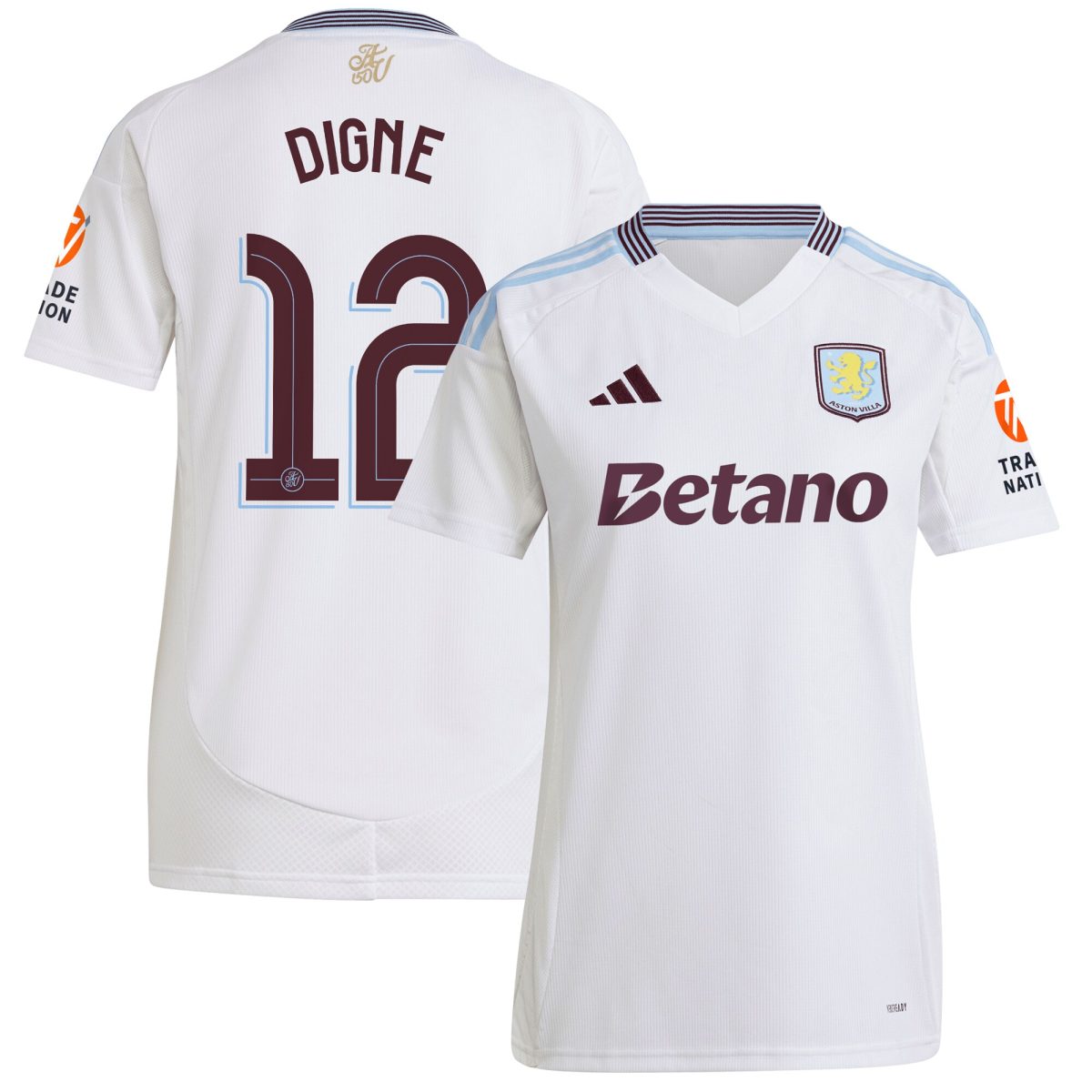 aston villa adidas away shirt 2024-25 – womens with digne 12 cup printing Collection | Authentic Aston Villa Shirts