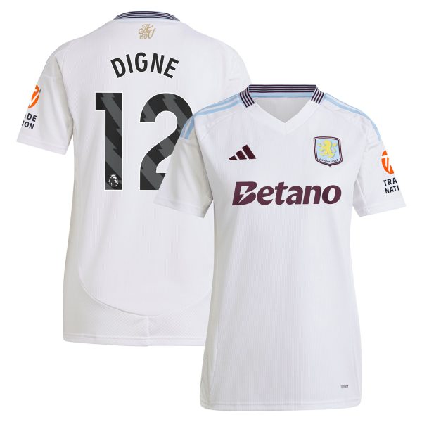 aston villa adidas away shirt 2024-25 – womens with digne 12 printing Collection | Authentic Aston Villa Shirts