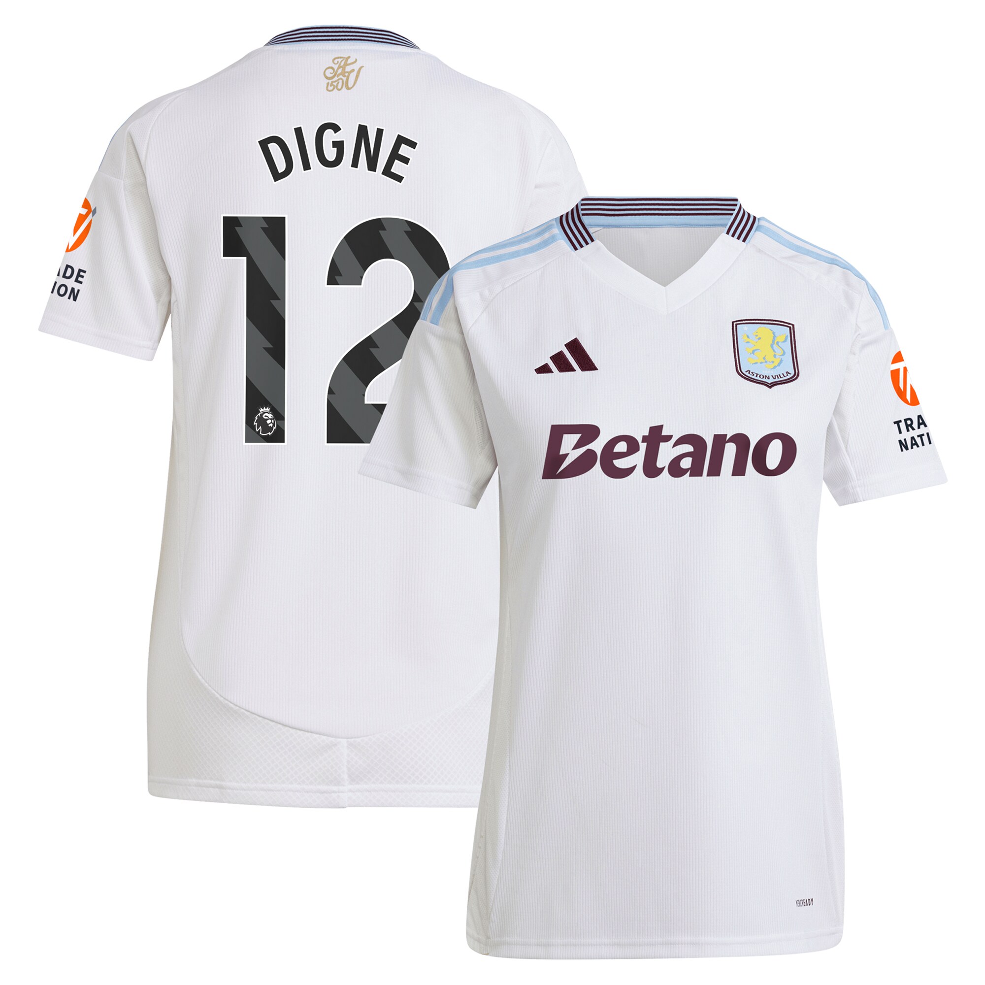 aston villa adidas away shirt 2024-25 – womens with digne 12 printing Collection | Authentic Aston Villa Shirts