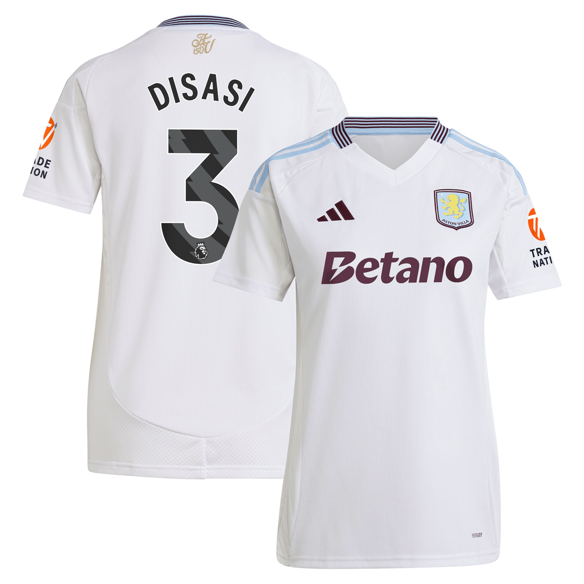 aston villa adidas away shirt 2024-25 – womens with disasi 3 printing Collection | Authentic Aston Villa Shirts