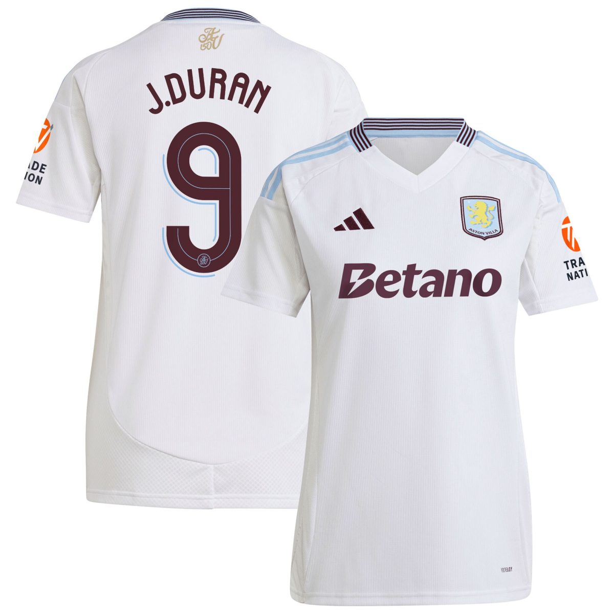 aston villa adidas away shirt 2024-25 – womens with duran 9 cup printing Collection | Authentic Aston Villa Shirts