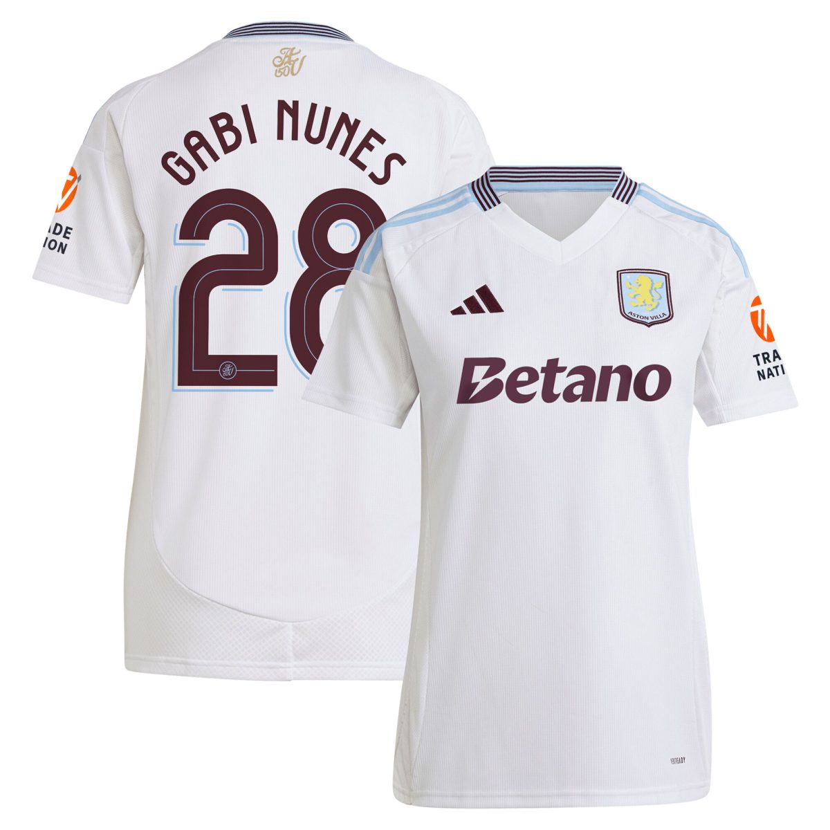 aston villa adidas away shirt 2024-25 – womens with gabi nunes 28 cup printing Collection | Authentic Aston Villa Shirts