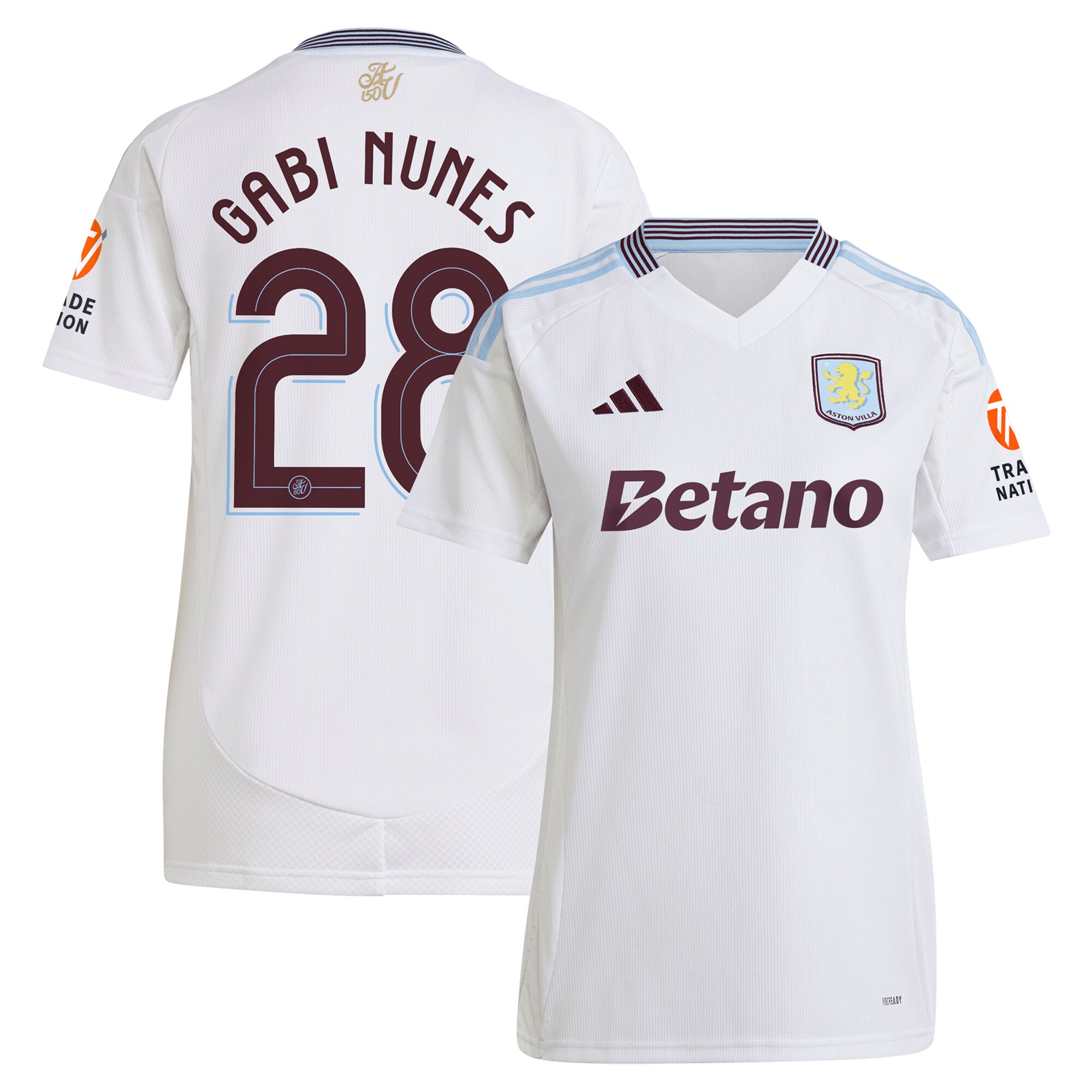 aston villa adidas away shirt 2024-25 – womens with gabi nunes 28 cup printing Collection | Authentic Aston Villa Shirts