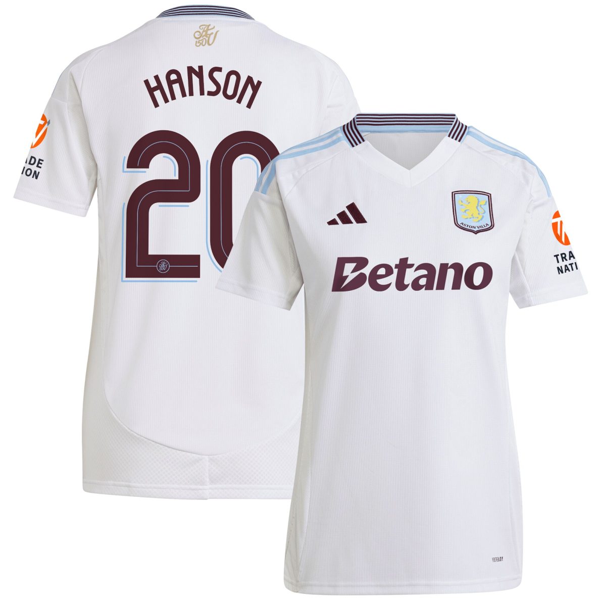aston villa adidas away shirt 2024-25 – womens with hanson 20 cup printing Collection | Authentic Aston Villa Shirts