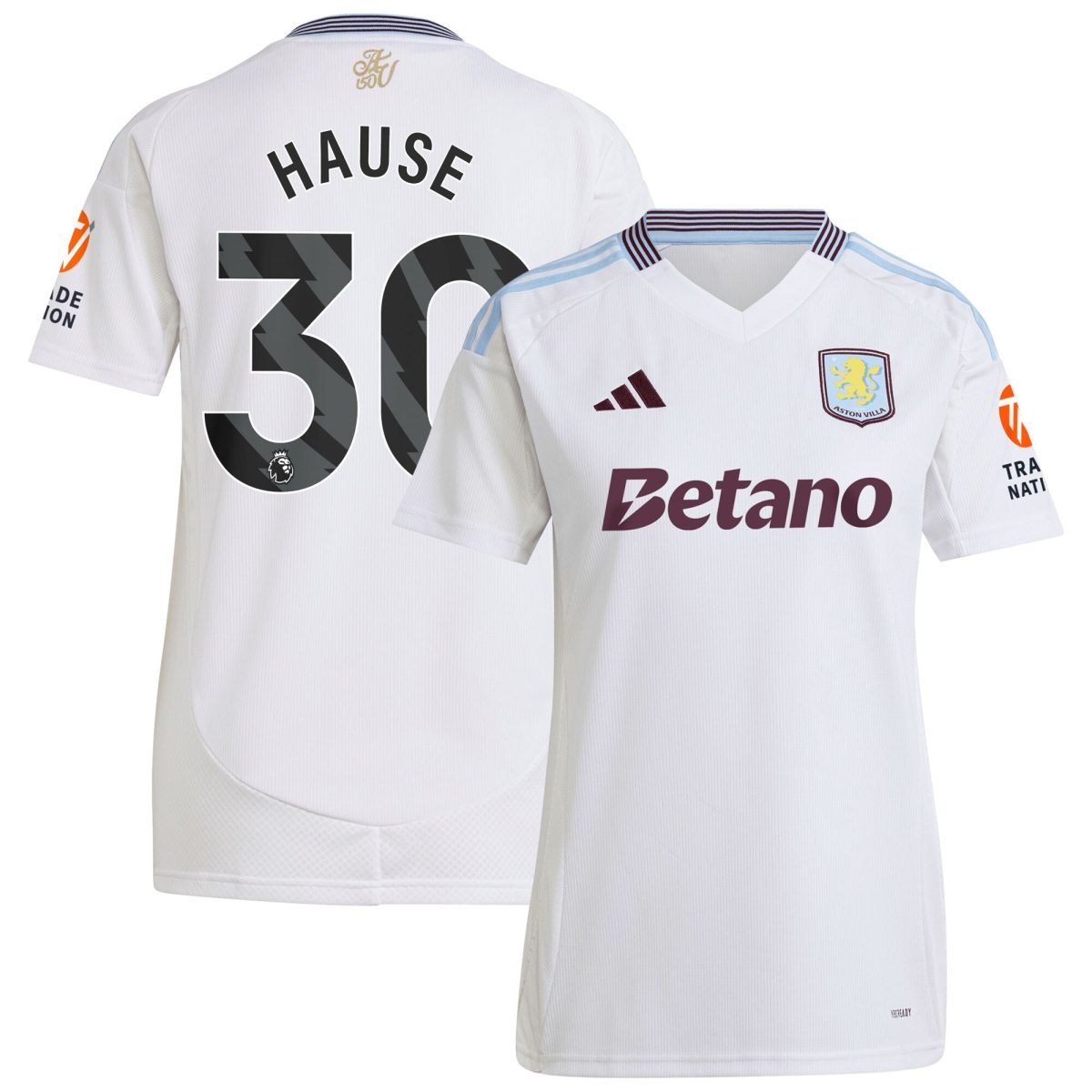 aston villa adidas away shirt 2024-25 – womens with hause 30 printing Collection | Authentic Aston Villa Shirts