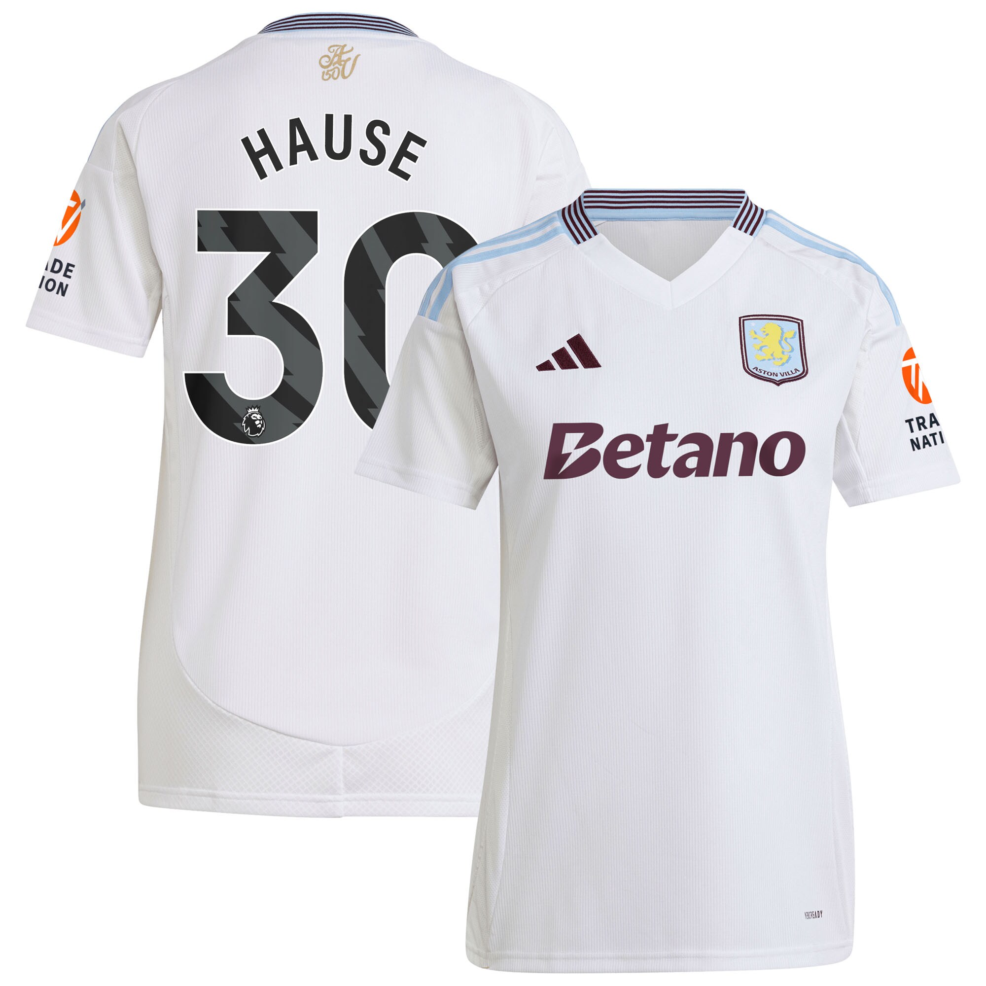 aston villa adidas away shirt 2024-25 – womens with hause 30 printing Collection | Authentic Aston Villa Shirts