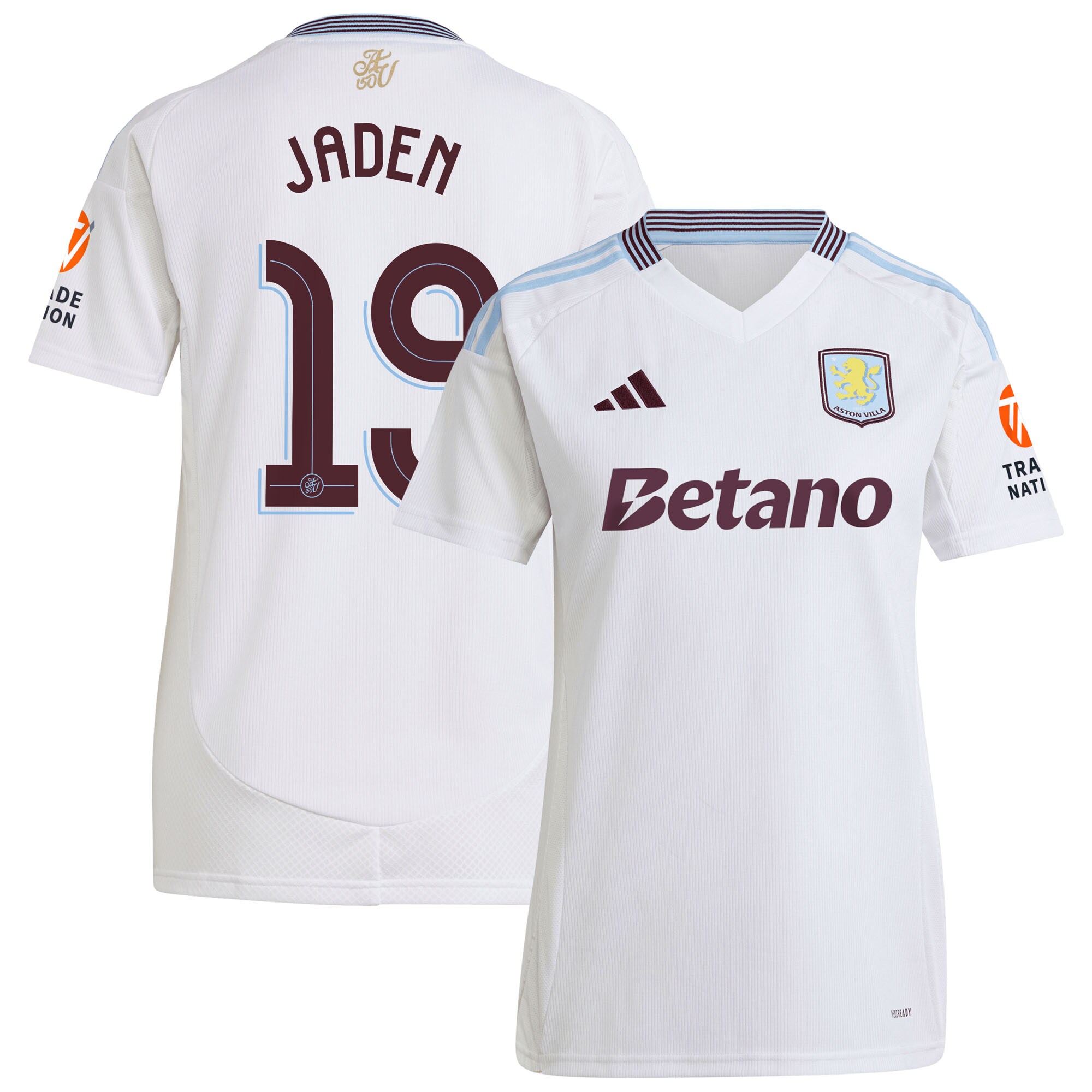 aston villa adidas away shirt 2024-25 – womens with jaden 19 cup printing Collection | Authentic Aston Villa Shirts