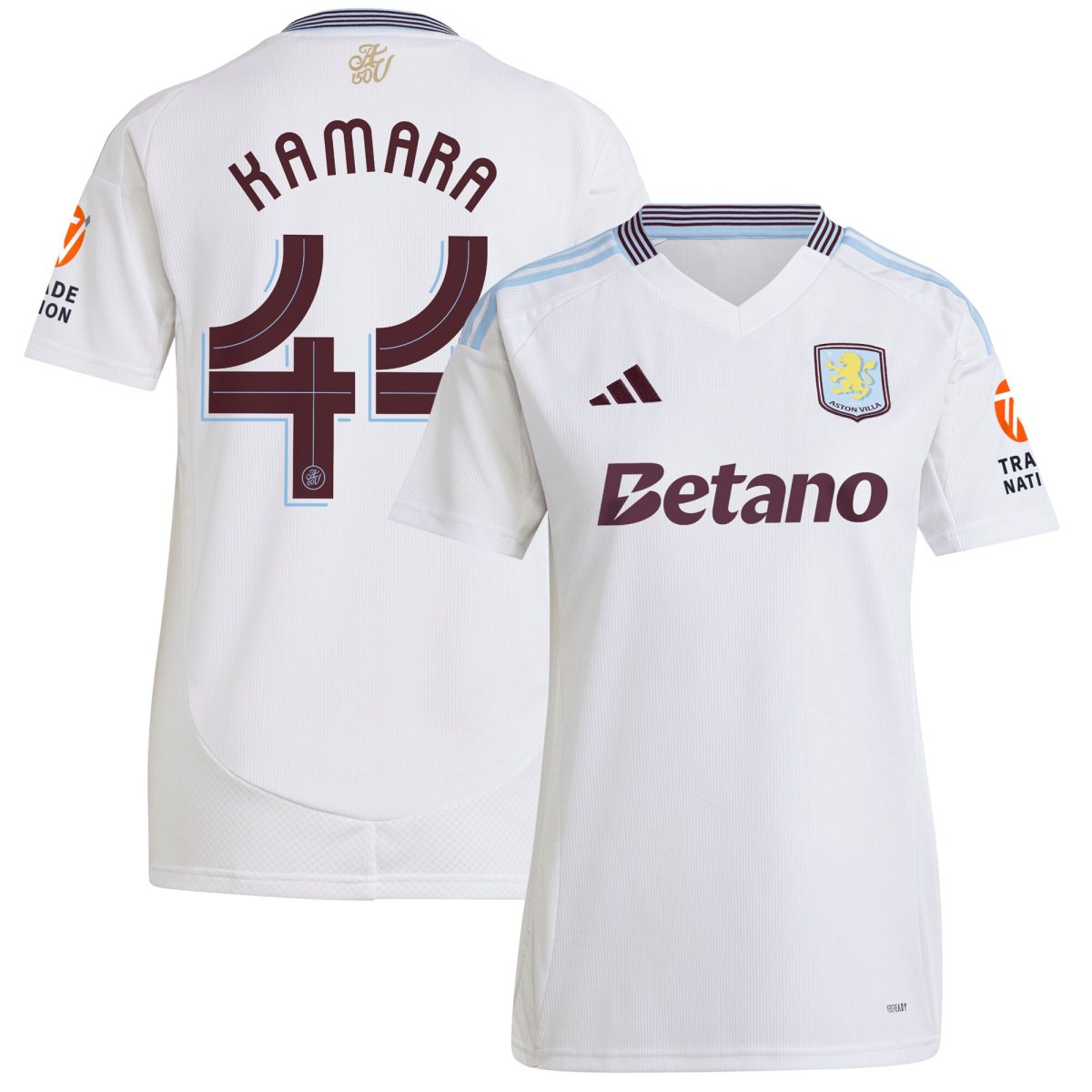aston villa adidas away shirt 2024-25 – womens with kamara 44 cup printing Collection | Authentic Aston Villa Shirts