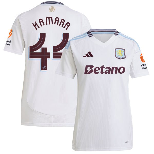 aston villa adidas away shirt 2024-25 – womens with kamara 44 cup printing Collection | Authentic Aston Villa Shirts