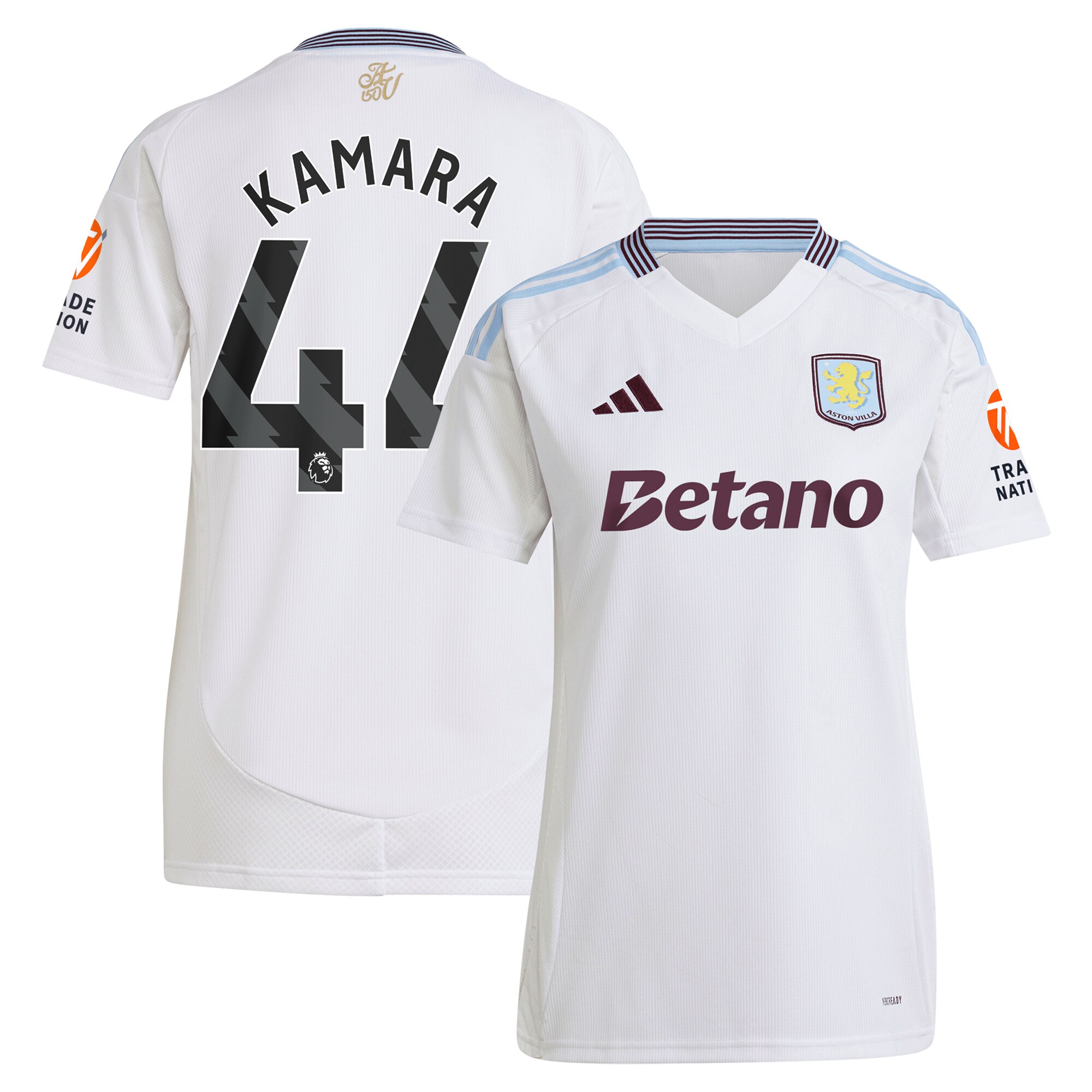 aston villa adidas away shirt 2024-25 – womens with kamara 44 printing Collection | Authentic Aston Villa Shirts