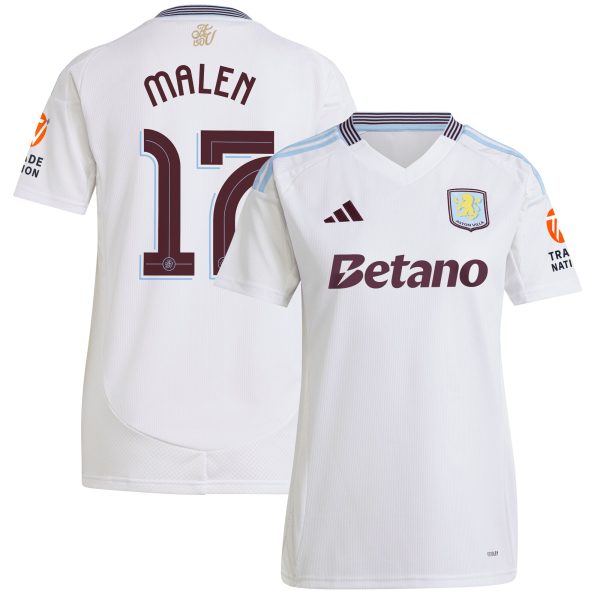 aston villa adidas away shirt 2024-25 – womens with malen 17 cup printing Collection | Authentic Aston Villa Shirts