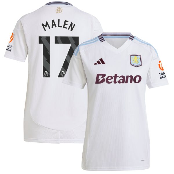 aston villa adidas away shirt 2024-25 – womens with malen 17 printing Collection | Authentic Aston Villa Shirts