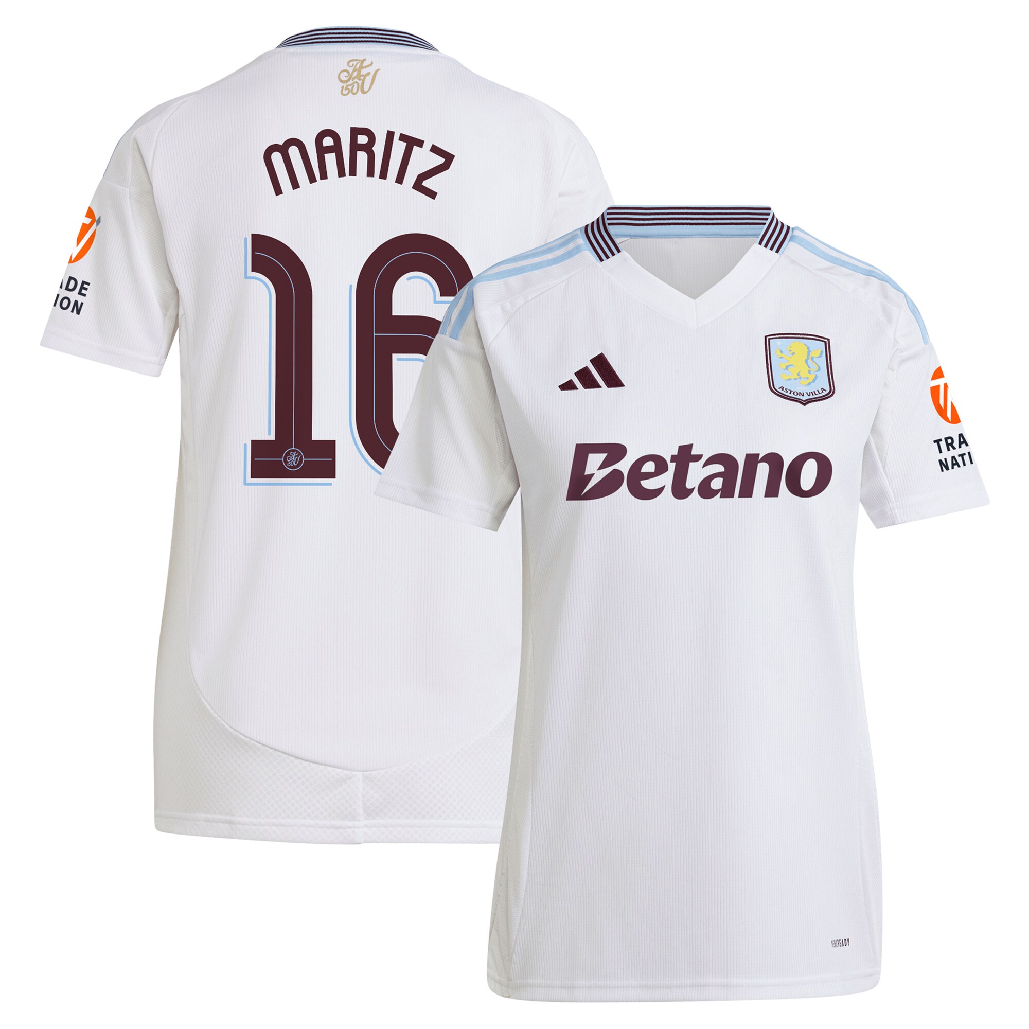 aston villa adidas away shirt 2024-25 – womens with maritz 16 cup printing Collection | Authentic Aston Villa Shirts