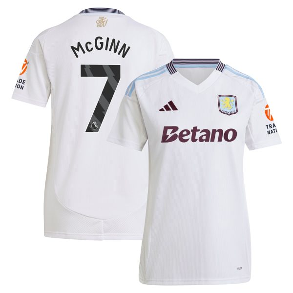 aston villa adidas away shirt 2024-25 – womens with mcginn 7 printing Collection | Authentic Aston Villa Shirts